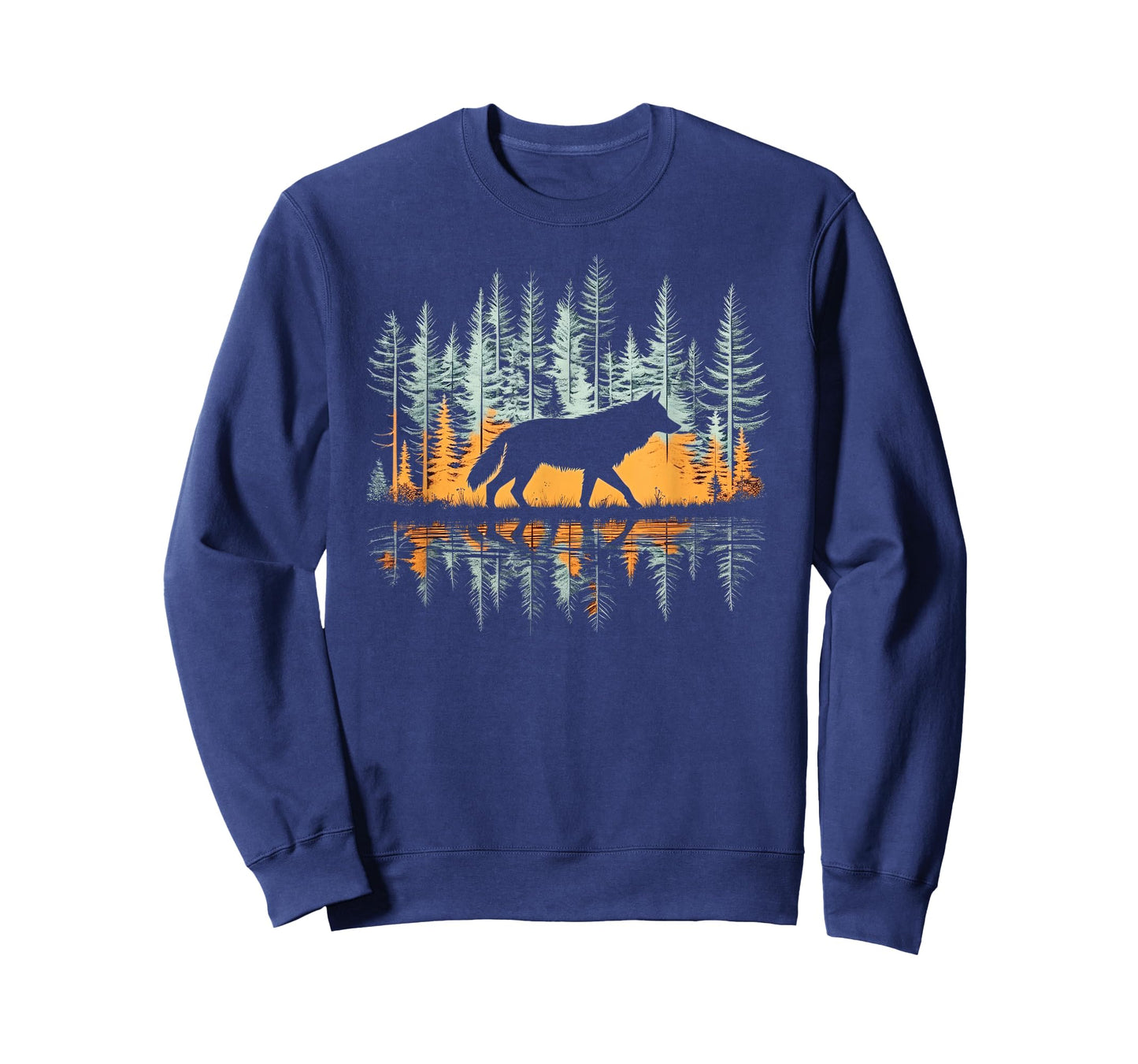 Cool Tees Graphic Wolf Nature T-Shirt - Unisex-Adults & Kids, Black, Small, Short Sleeve