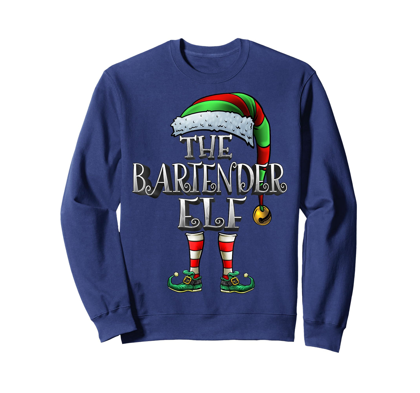 Bartender Elf Shirt Matching Family Bartender Christmas Elf T-Shirt