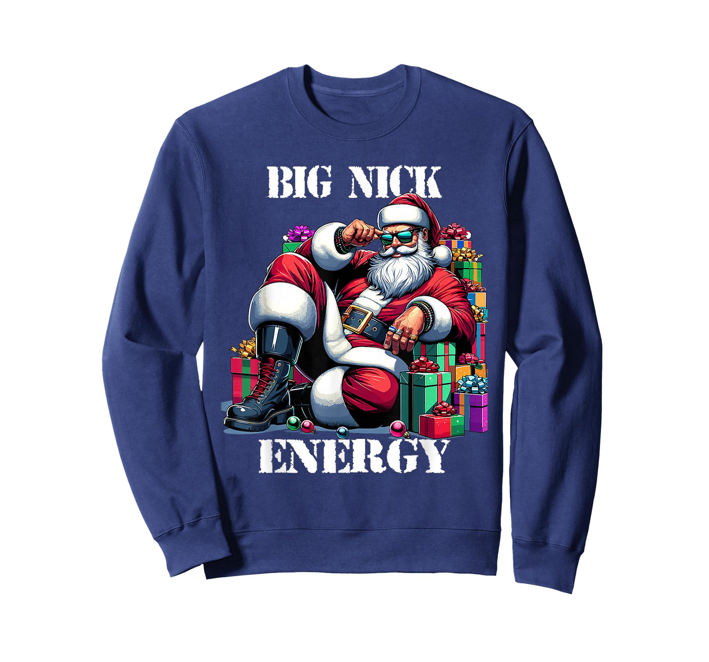 Fun Big Nick Energy Funny Santa Claus Christmas Xmas Cool T-Shirt