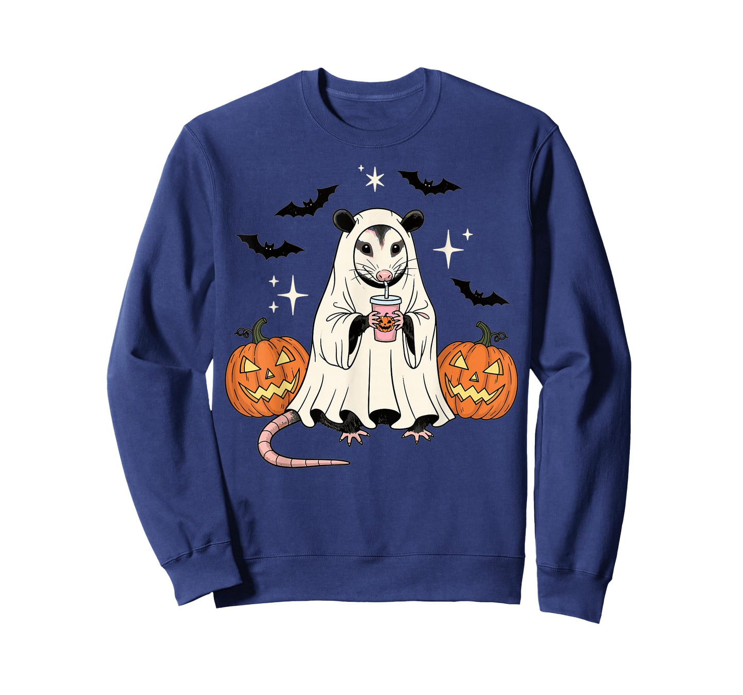 Spooky Possum Ghost Pumpkin Halloween Funny Cute T-Shirt