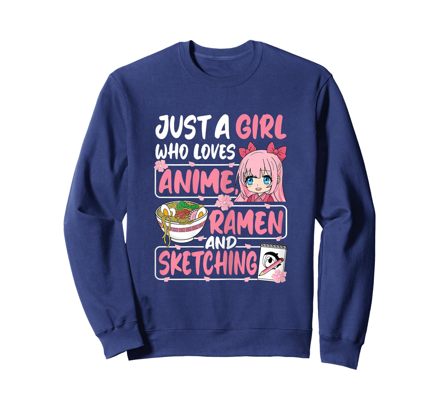 Just A Girl Who Loves Anime Ramen and Sketching Japan Women T-Shirt