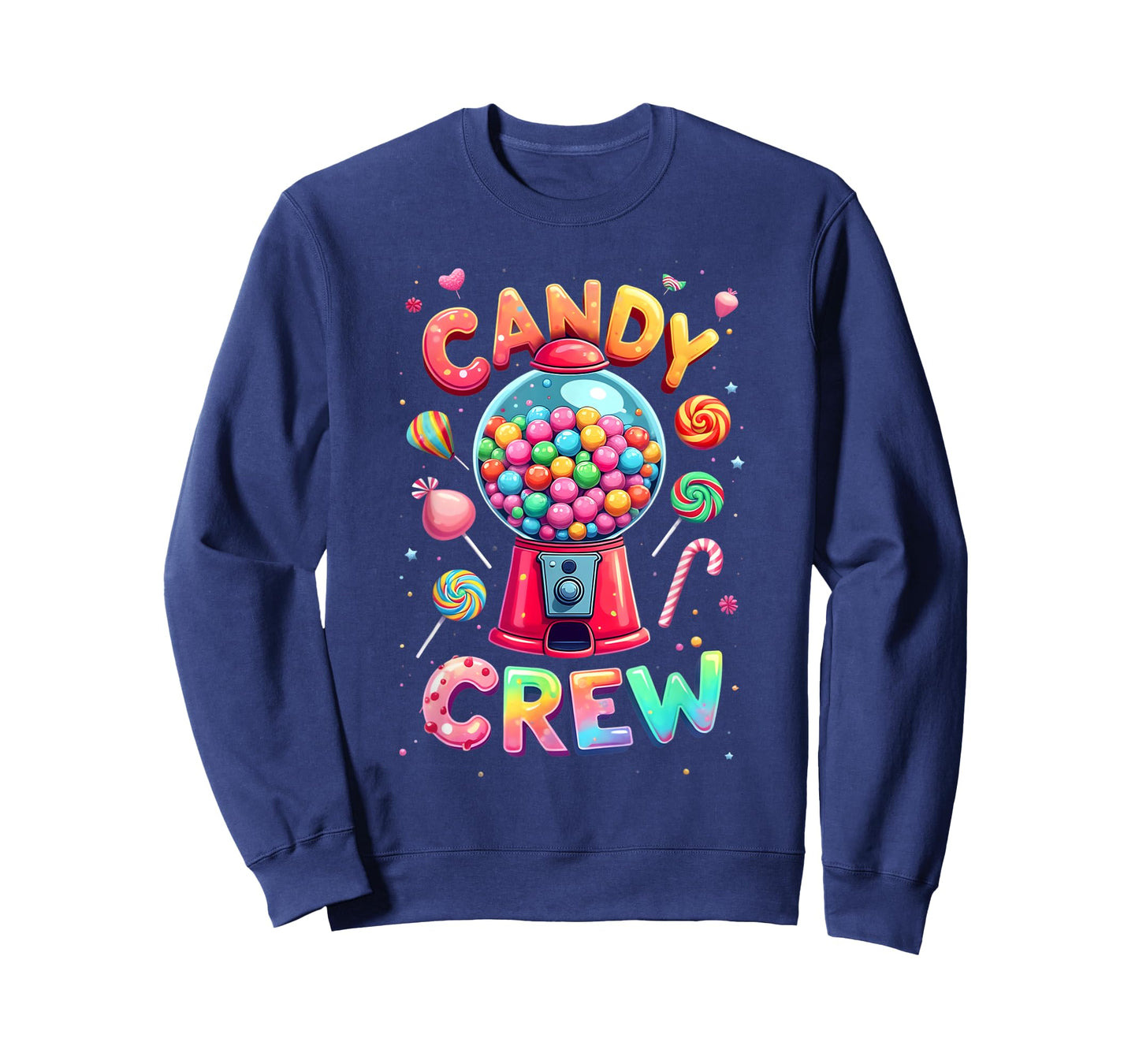 Funny Candy crew Women & Teens Retro Colorful Candy Squad T-Shirt
