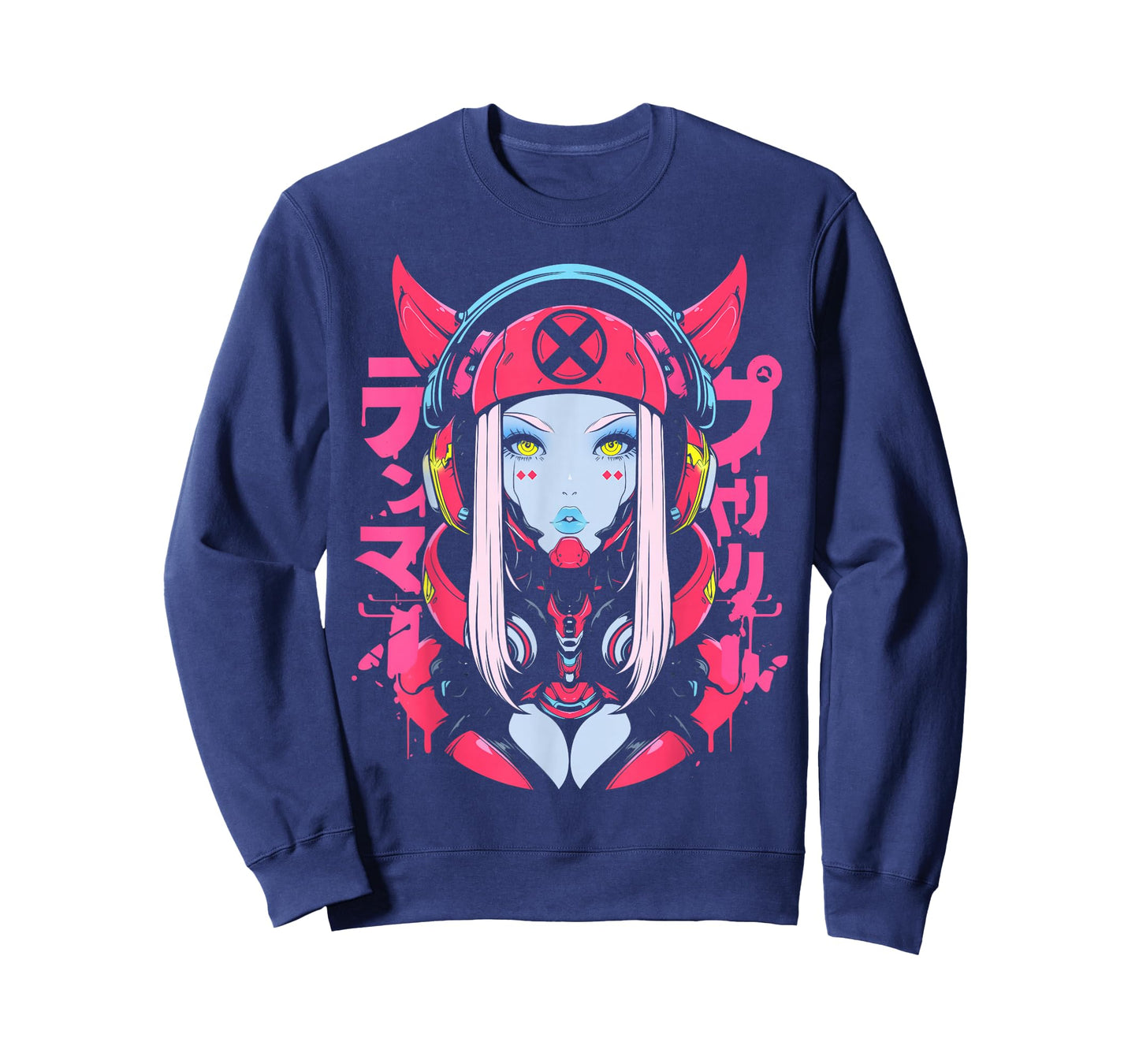 Anime Manga Cyberpunk Aesthetic Techwear Harajuku Waifu T-Shirt