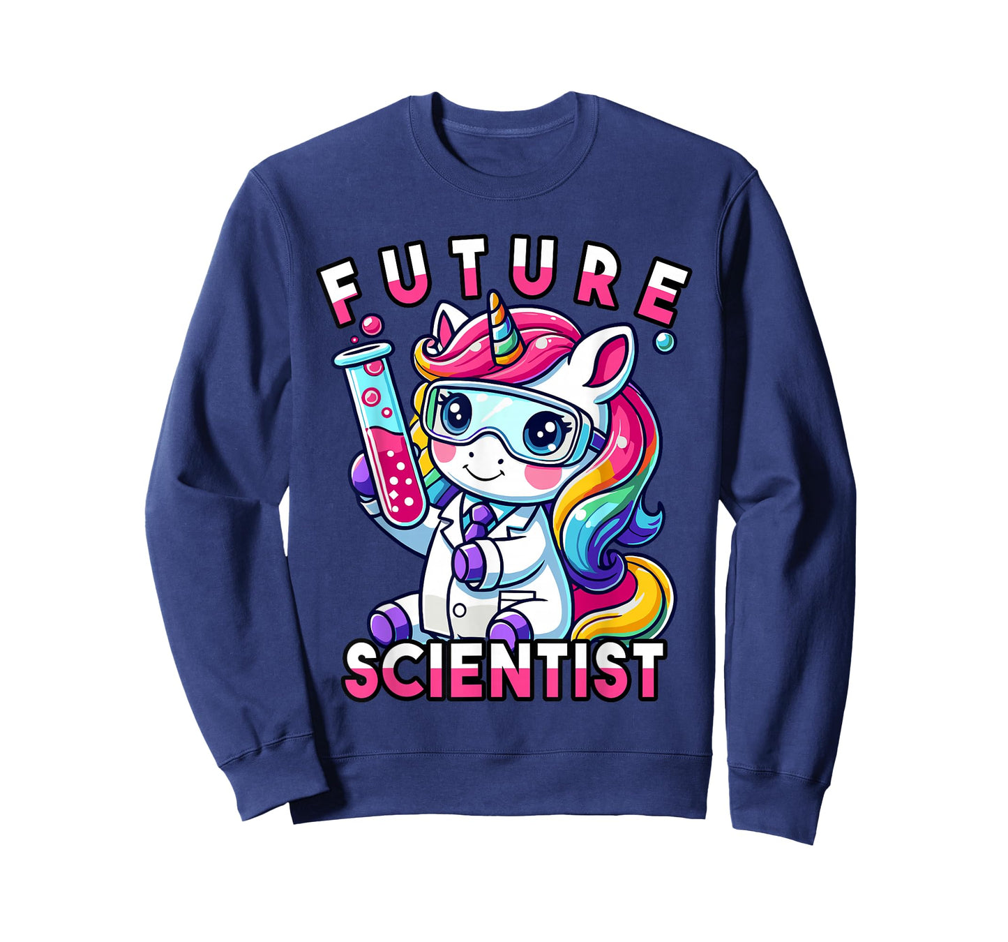 Future Scientist Girls Unicorn Science-Inspired Graphic T-Shirt