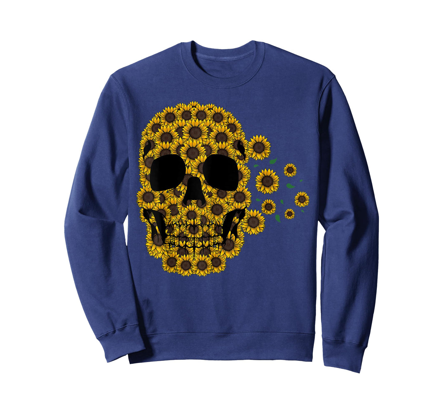 Sunflower Skull Lazy Halloween Costume Cute Skeleton T-Shirt