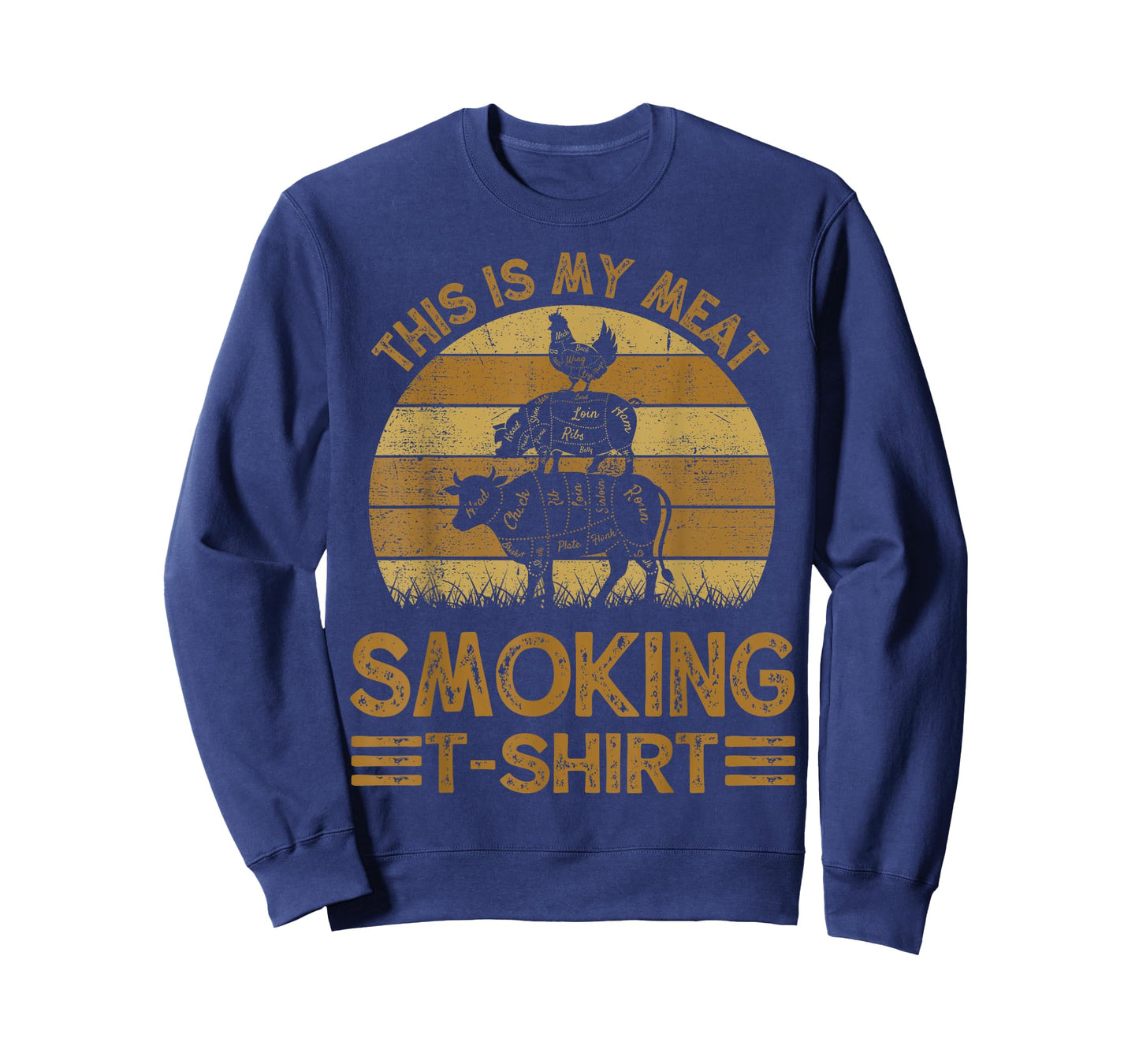 Funny This is My Meat Smoking T-Shirt BBQ Dad Barbeque Gift T-Shirt