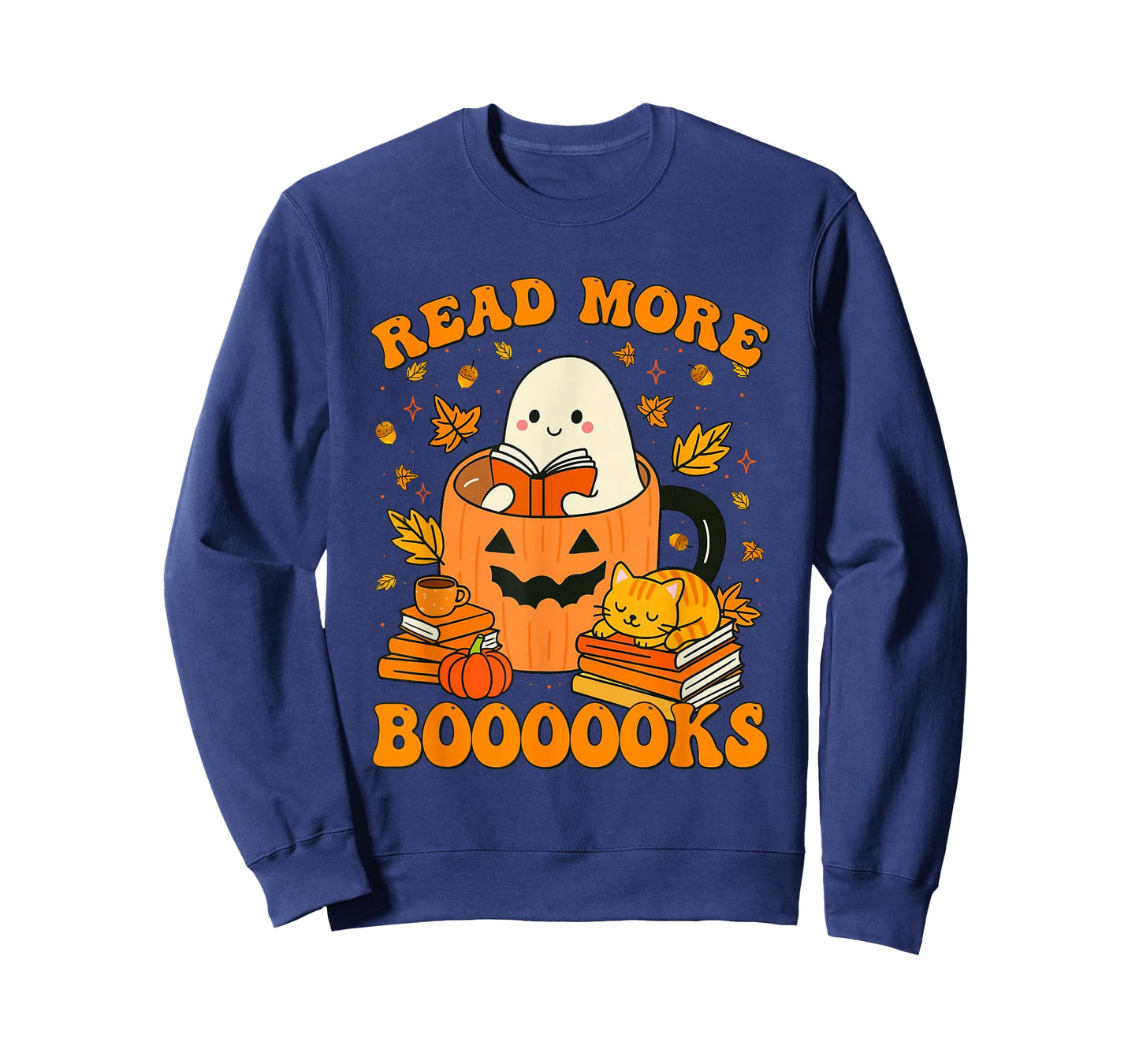 Read More Books Cute Ghost Reading Book Lovers Halloween T-Shirt