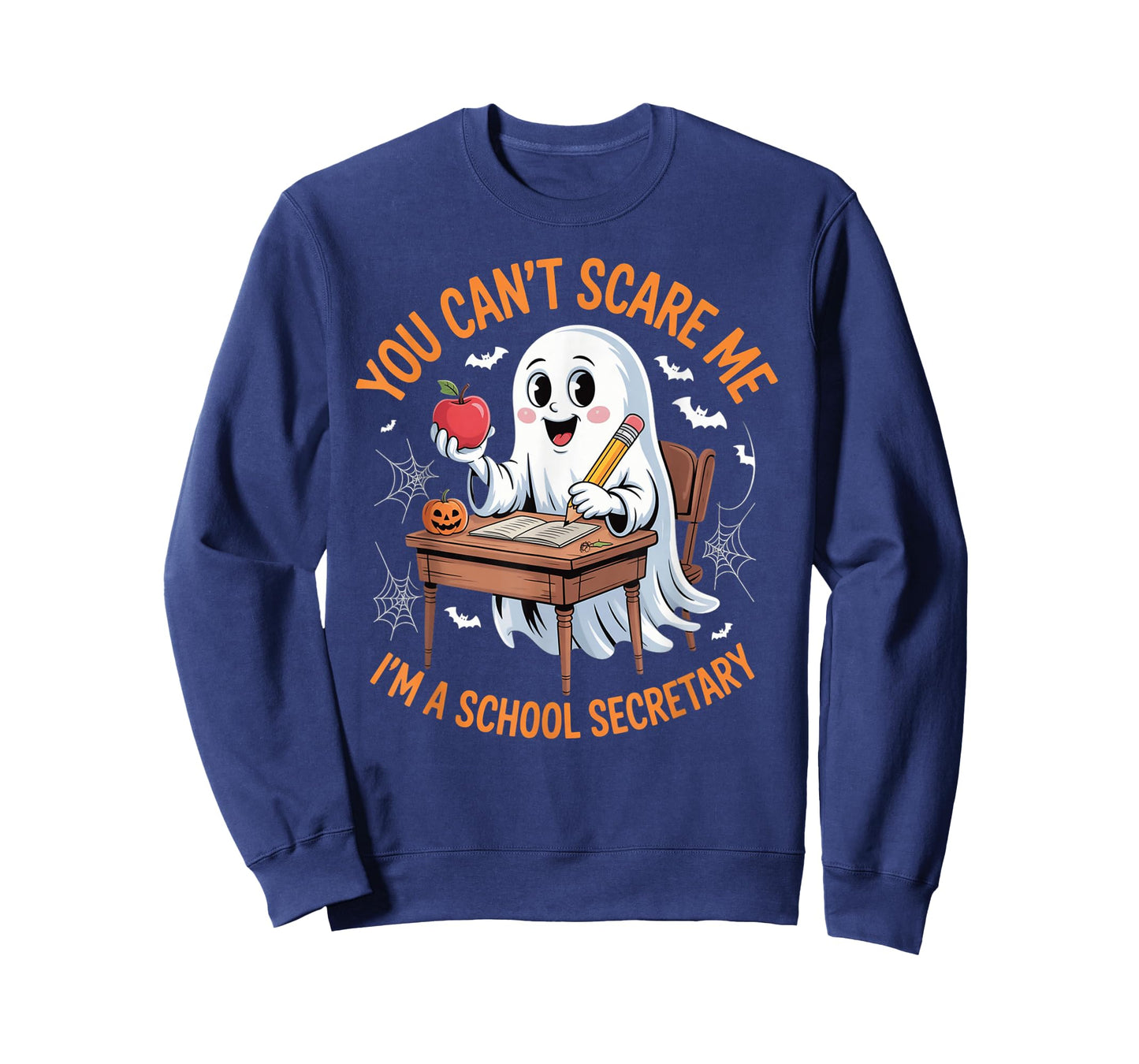 You Can’t Scare Me I’m A School Secretary Halloween Ghost T-Shirt