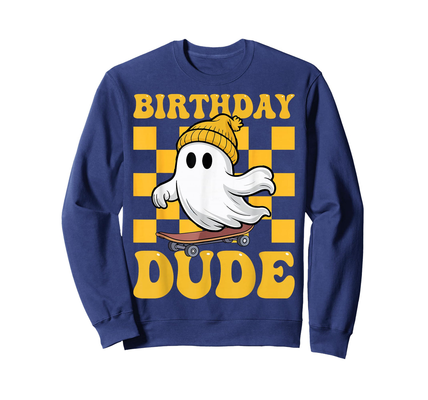October Birthday Dude Ghost Halloween Spooky Skateboarding T-Shirt