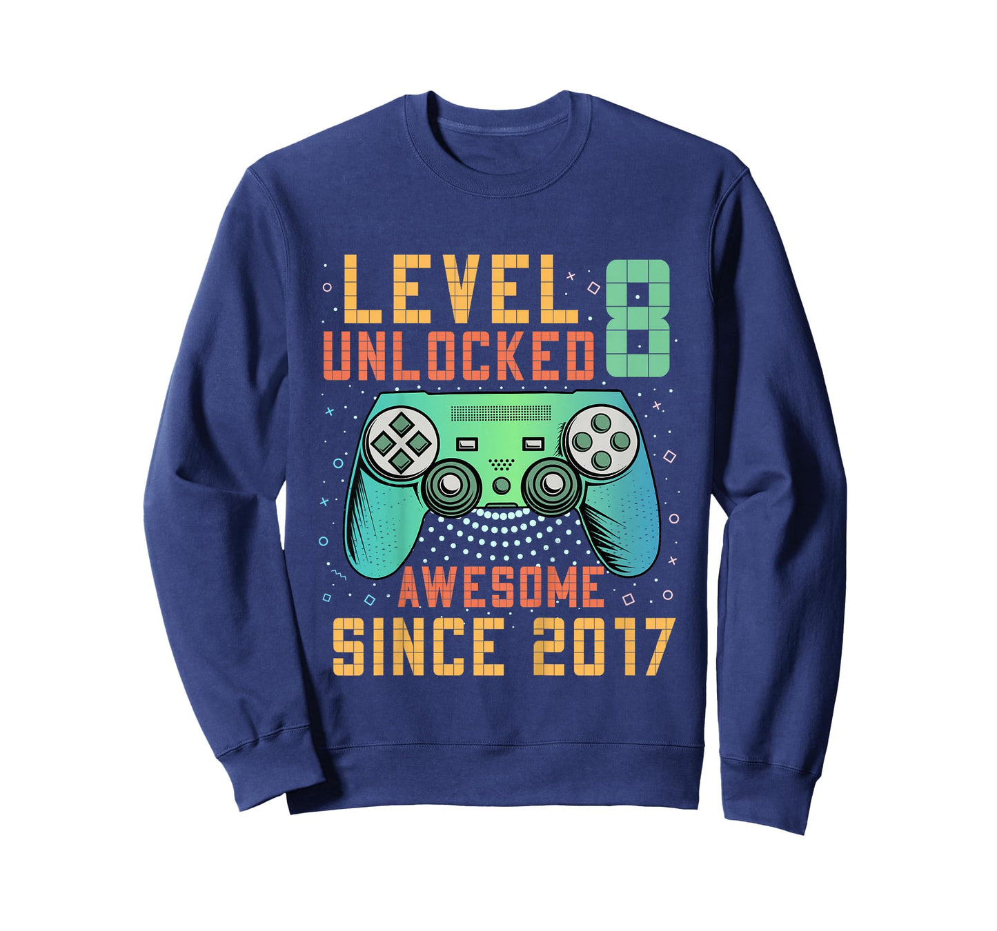 Kids Level 8 Unlocked 8th Birthday 8 Year Old Boy Gifts Gaming T-Shirt