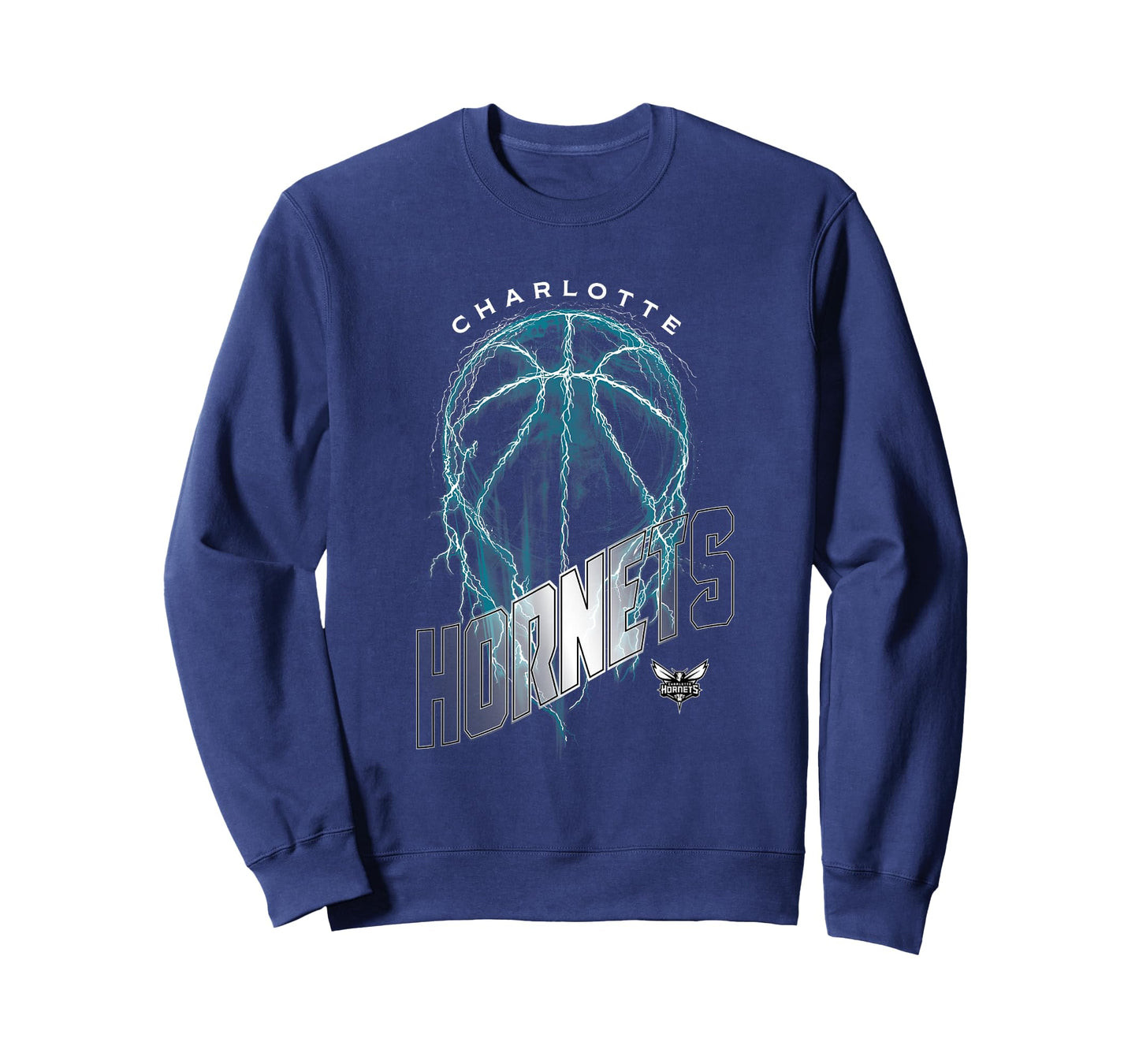 NBA Charlotte Hornets Lightning Bolt Basketball Logo T-Shirt