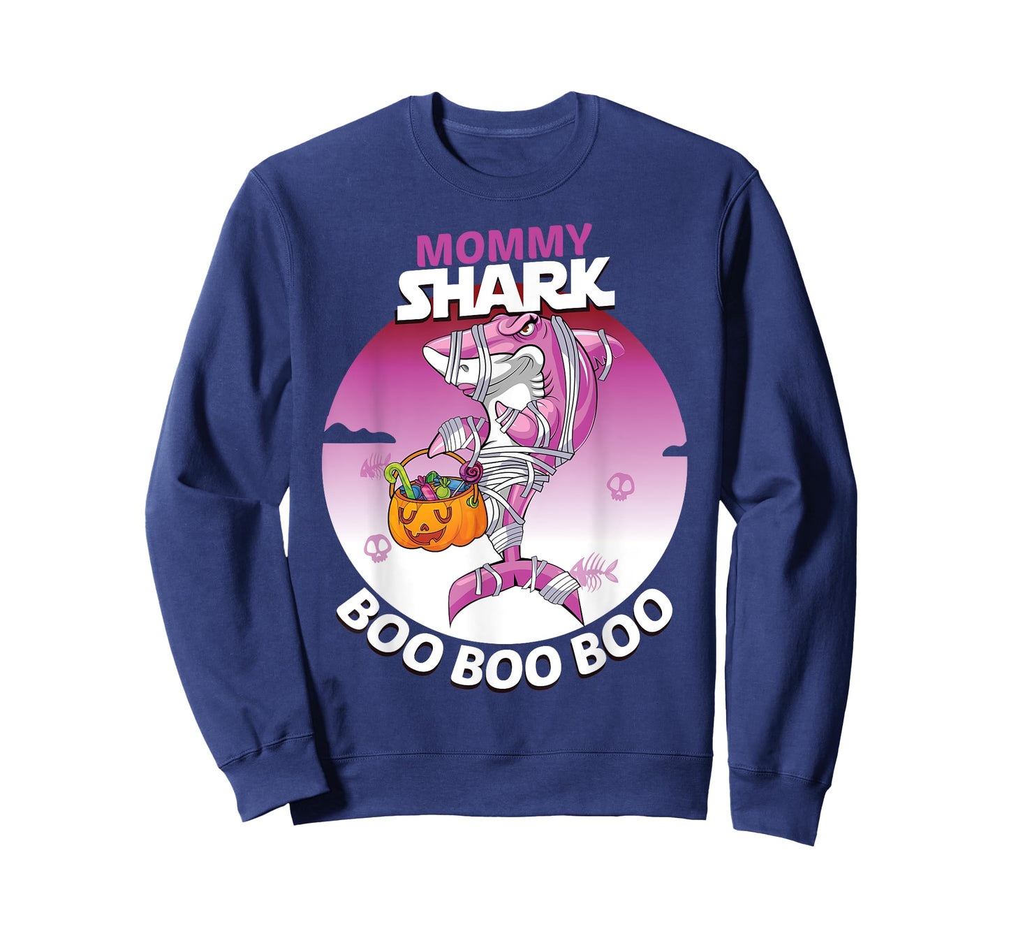 Mommy Shark Boo Boo Funny Family Shark Halloween T-Shirt