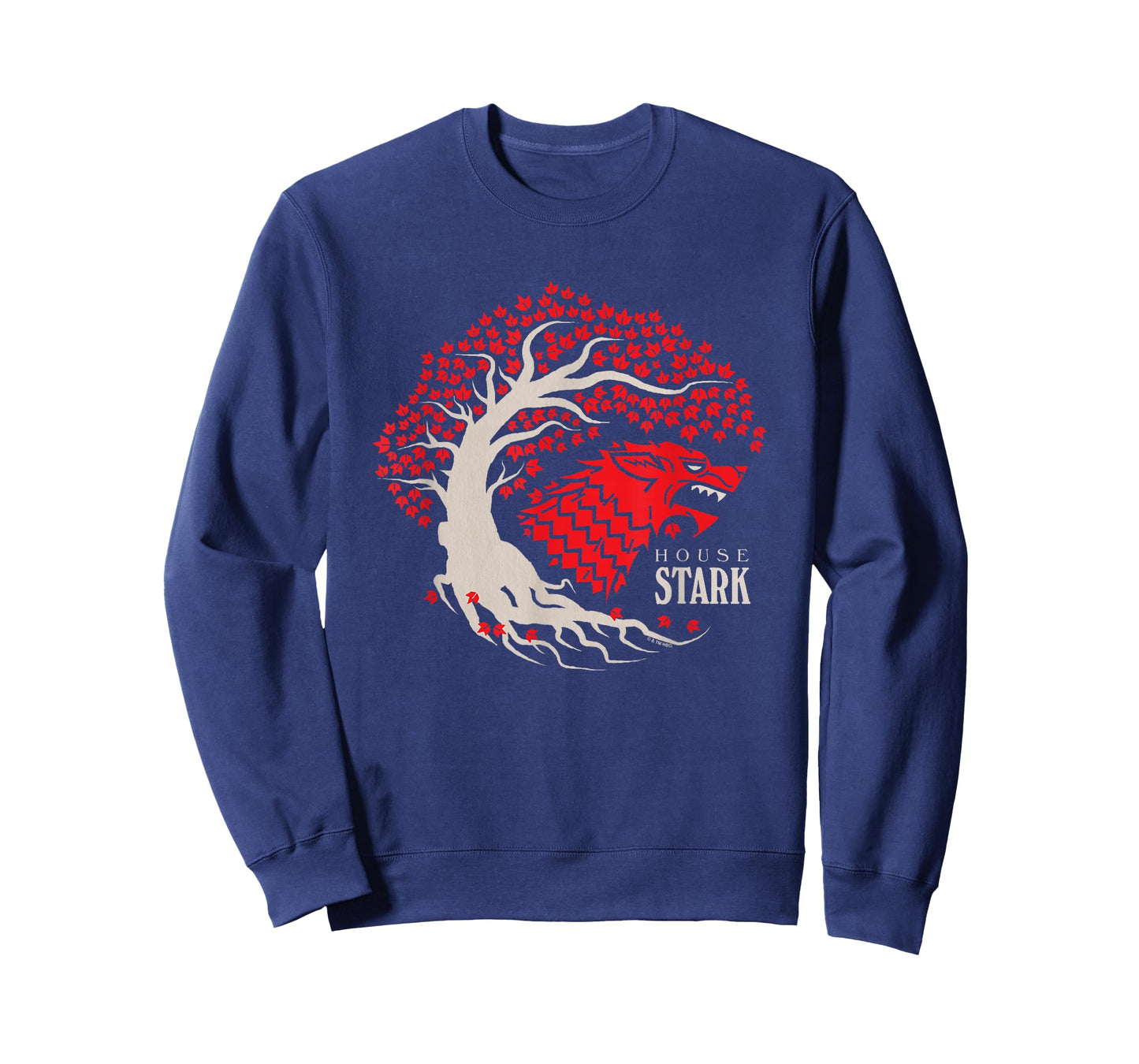 Game Of Thrones Iconic House Stark Epic Wolf Big Chest Logo T-Shirt