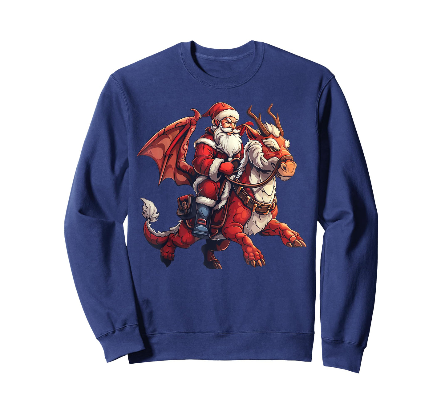 Santa Riding A Dragon - Dragon Christmas T-Shirt