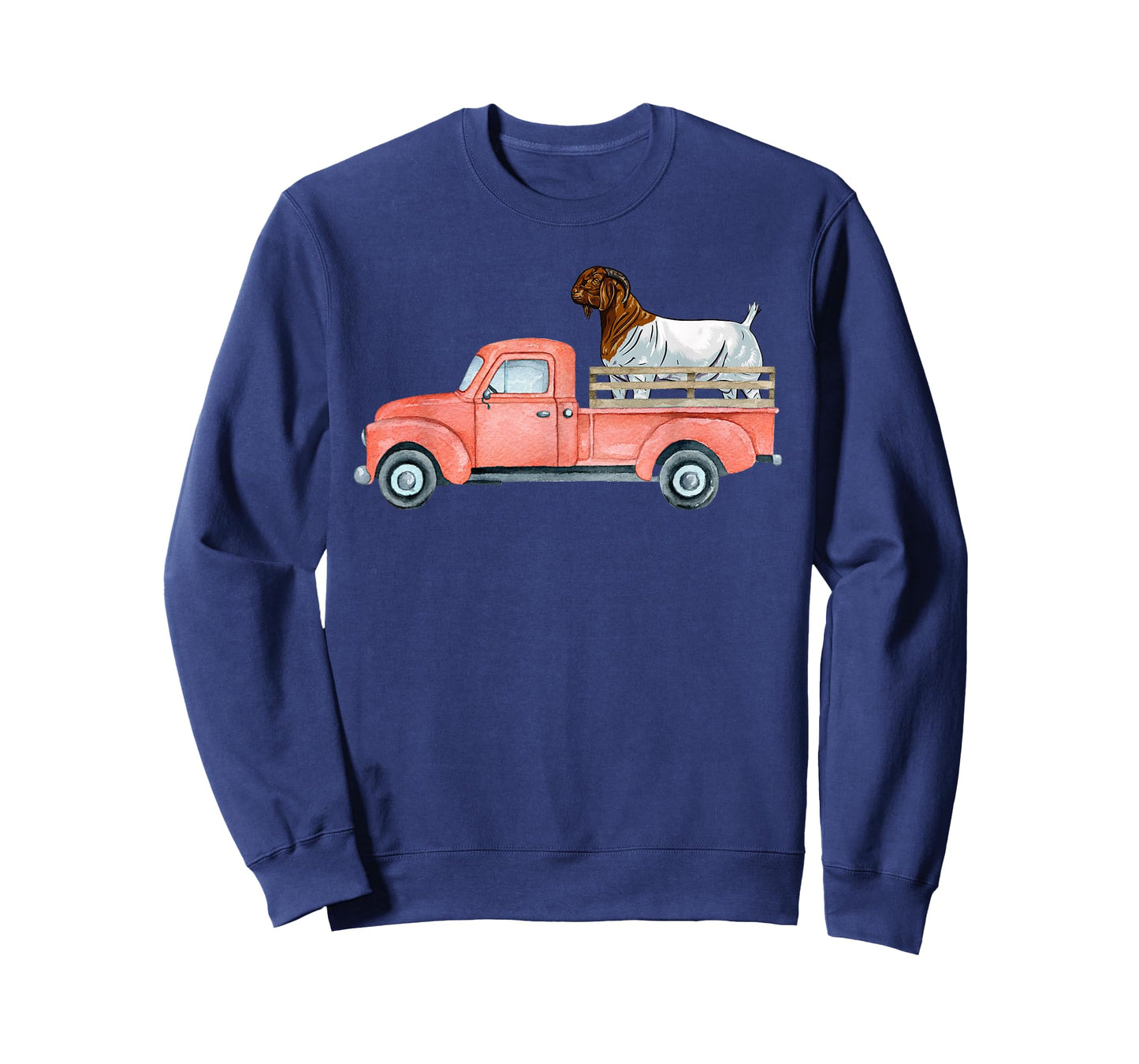 Boer Goat Buck in a Red Truck T-Shirt