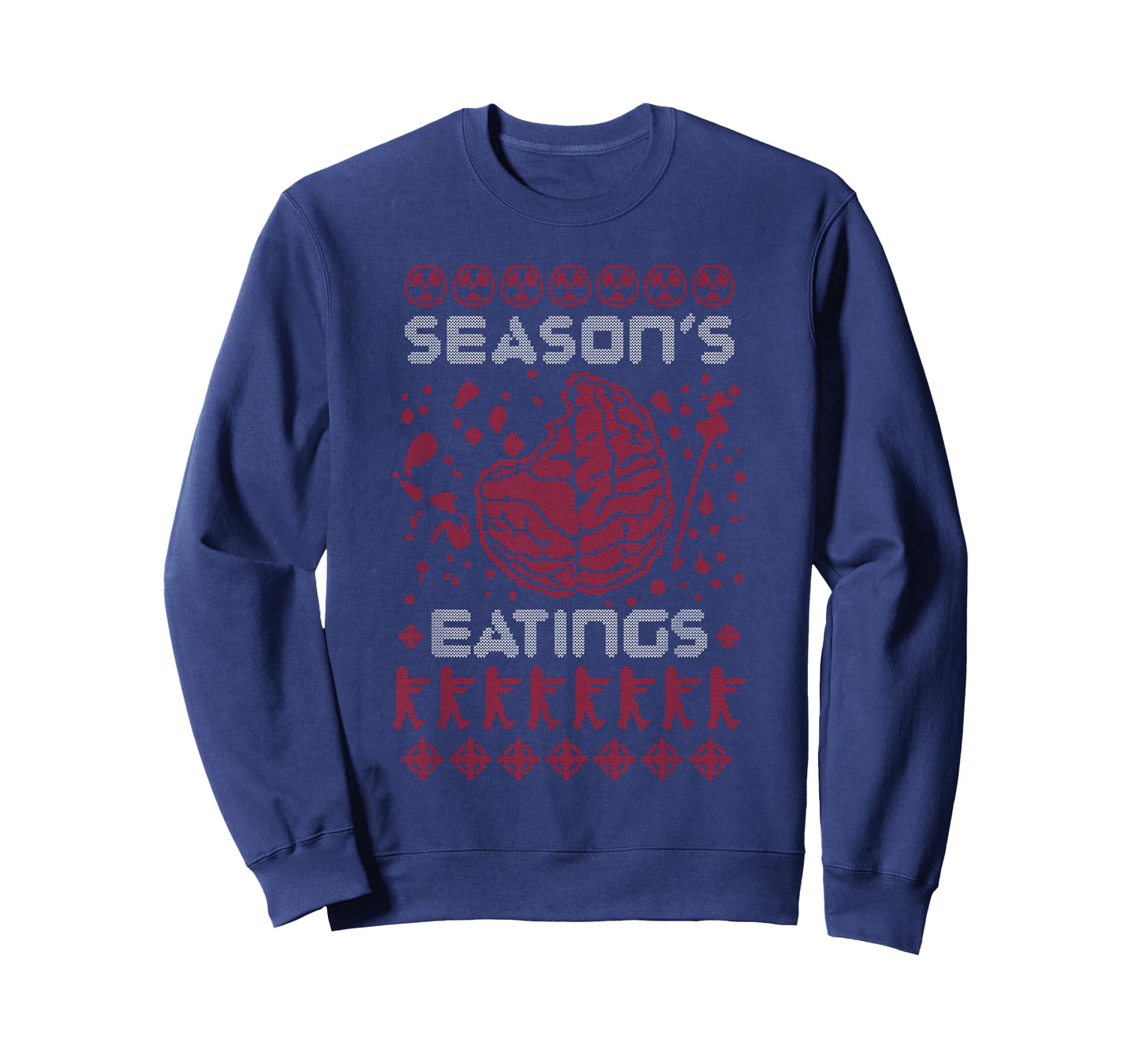 Season's Eatings Funny Zombie Ugly Christmas T-Shirt