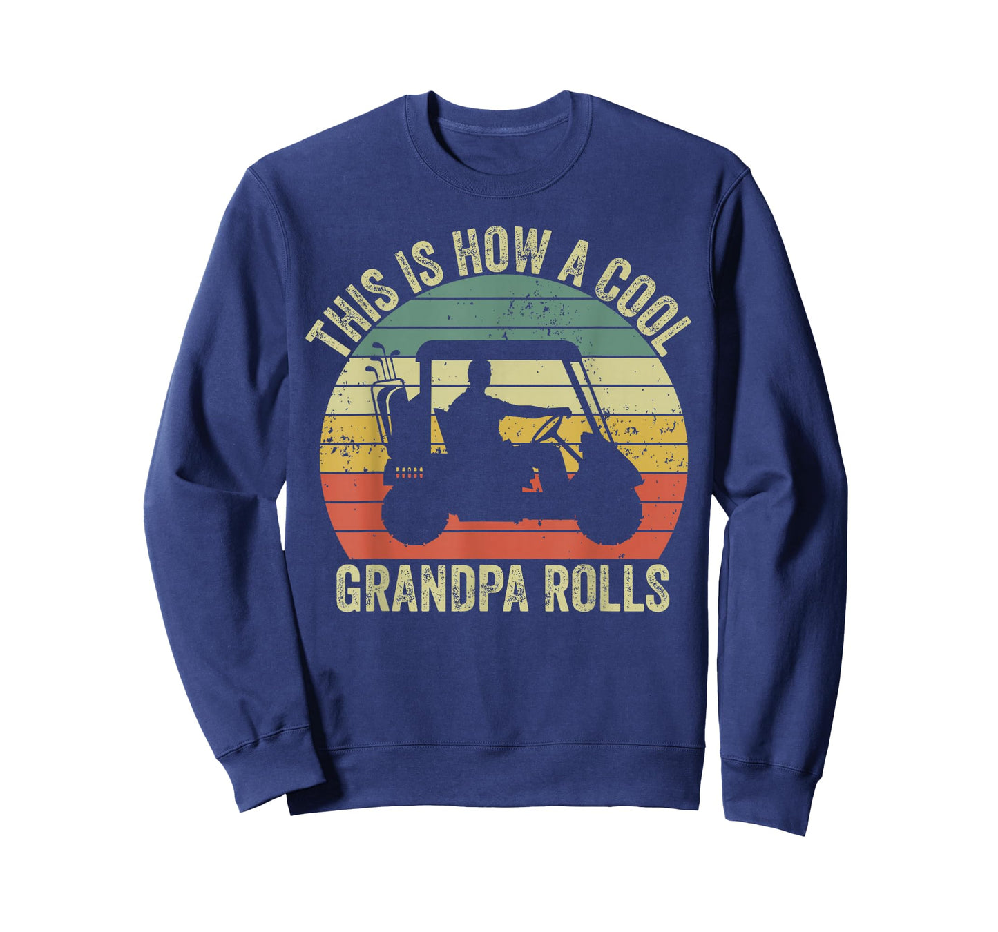 This Is How A Cool Grandpa Rolls Vintage Golf Dad Grandpa T-Shirt