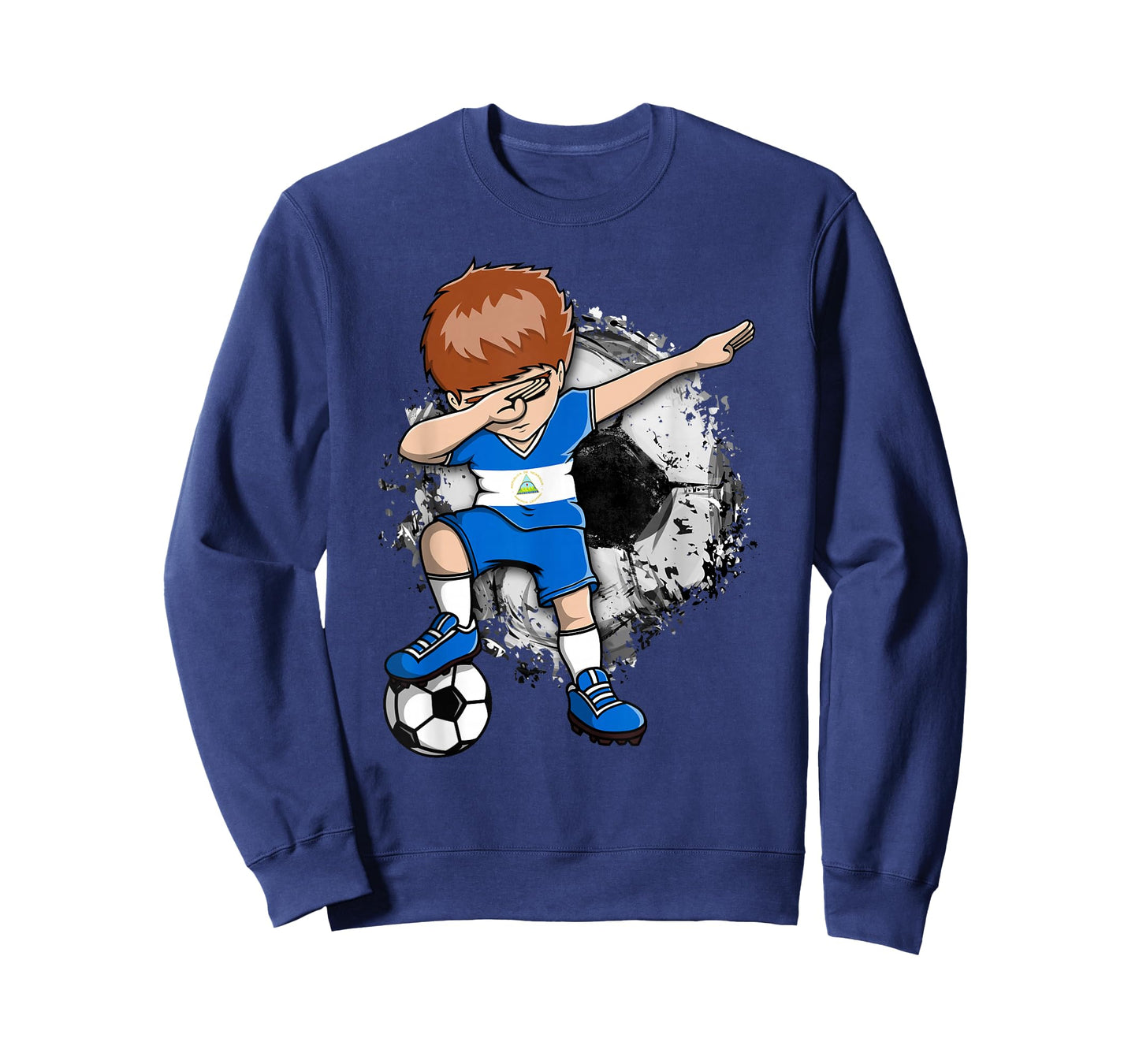 Dabbing Soccer Boy Nicaragua Jersey Nicaragua Football Fans T-Shirt