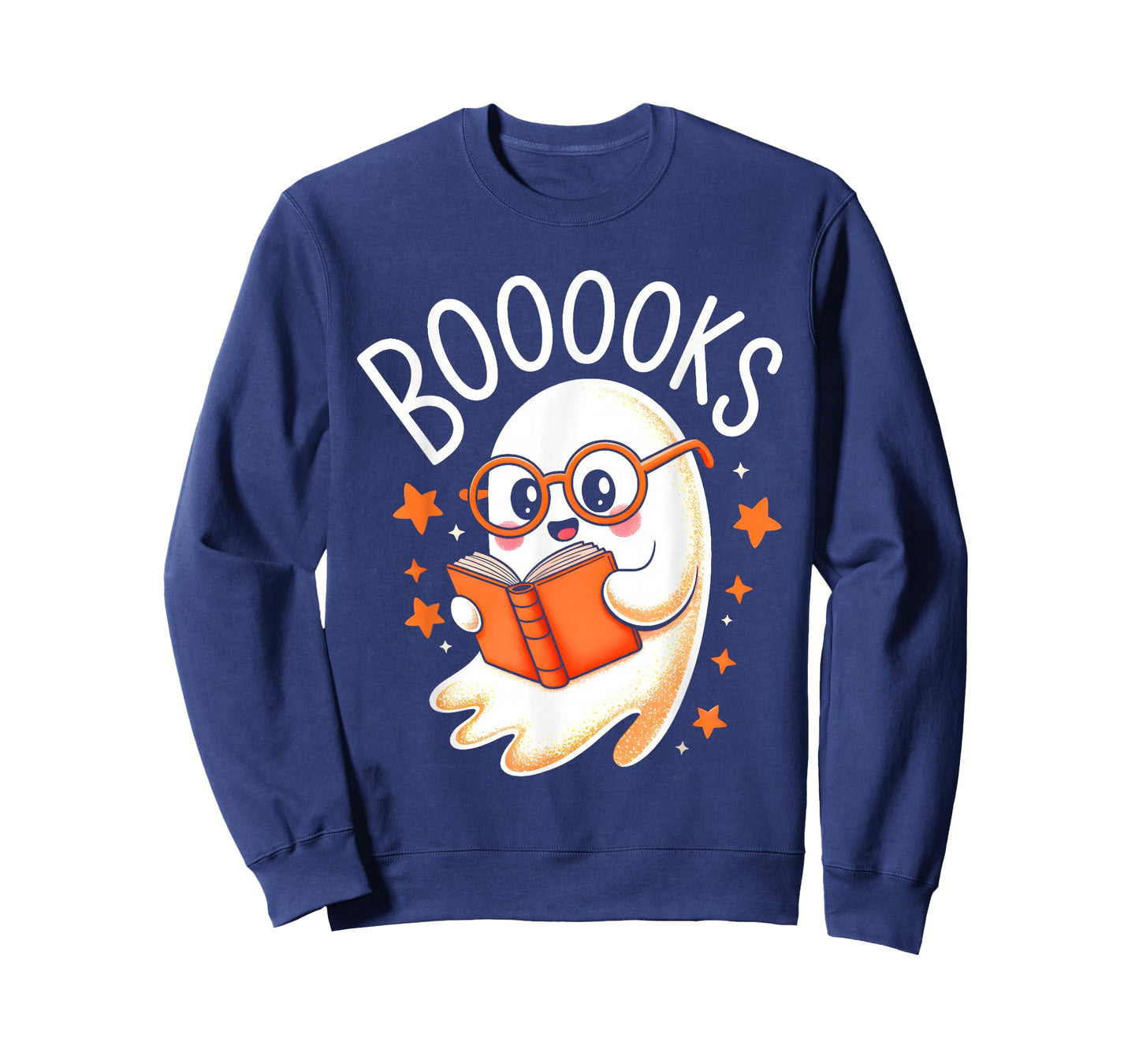 Cute Ghost Reading Book Lovers Librarian Teacher Halloween T-Shirt