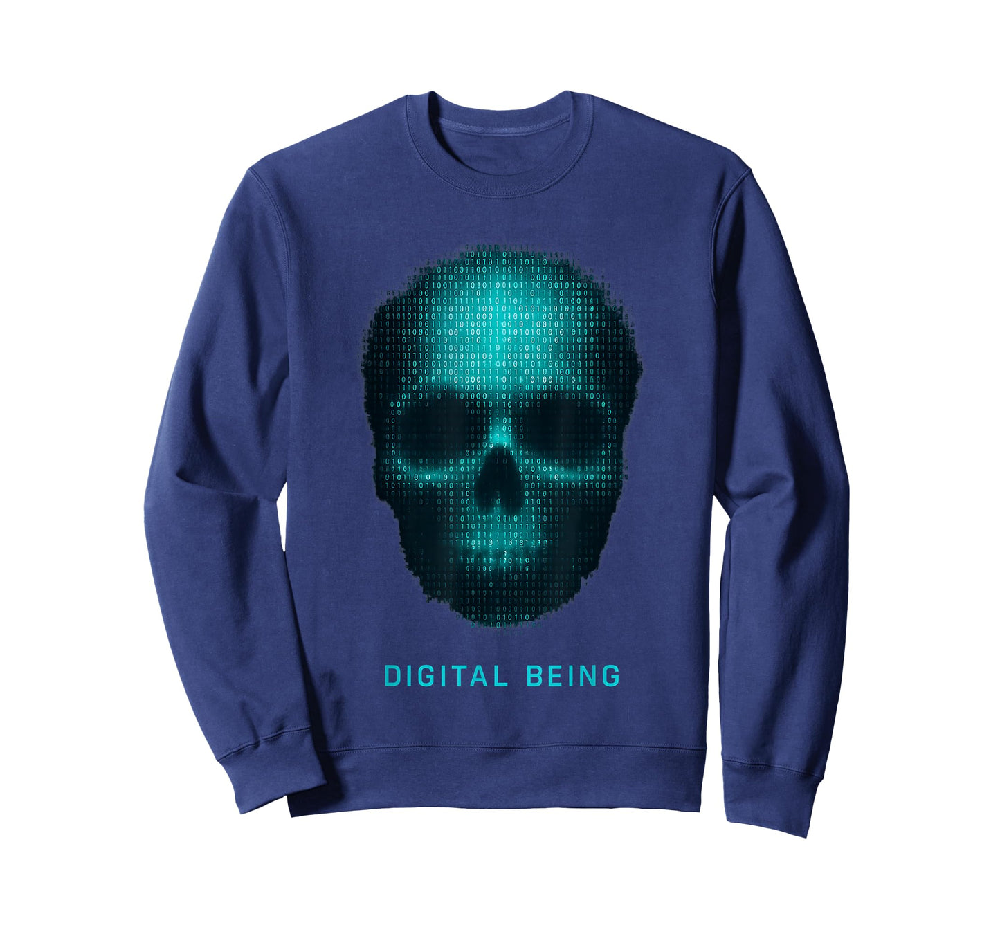 Digital Being Cyber punk Skull Binary Code Programmer Hacker T-Shirt