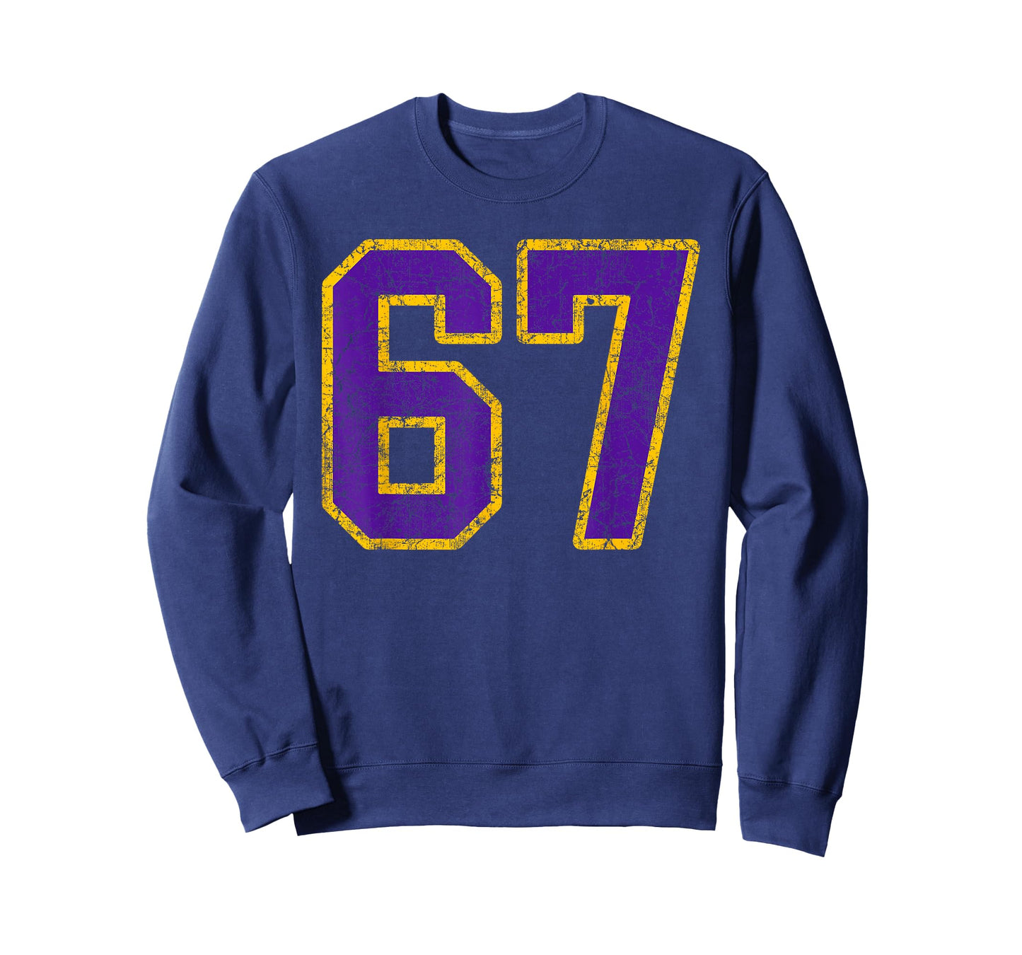 Purple Gold Number 67 Jersey Player Uniform #67 Grunge T-Shirt