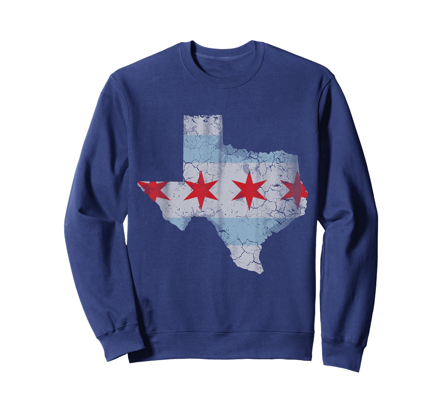Texas Chicago Flag Vintage Distressed T-Shirt
