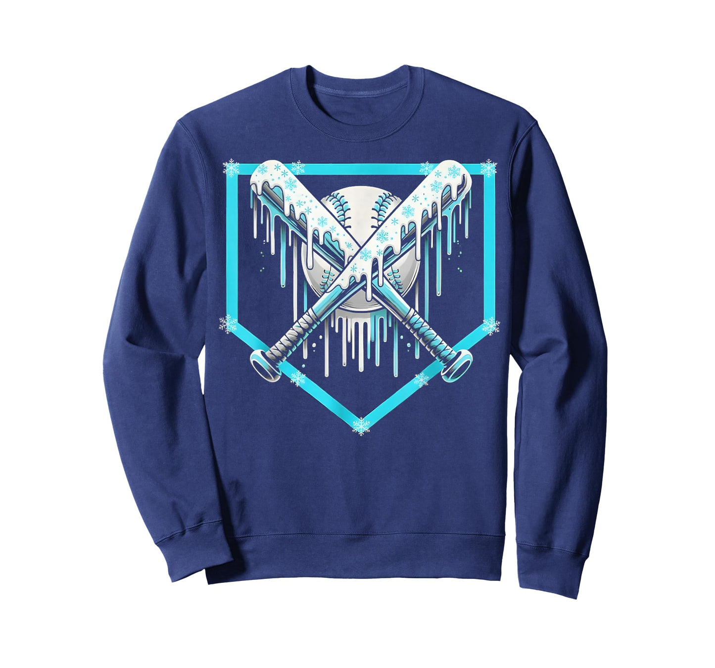 Ice Cream Baseball Drip Home Plate Bats Cool for Boys Youth T-Shirt