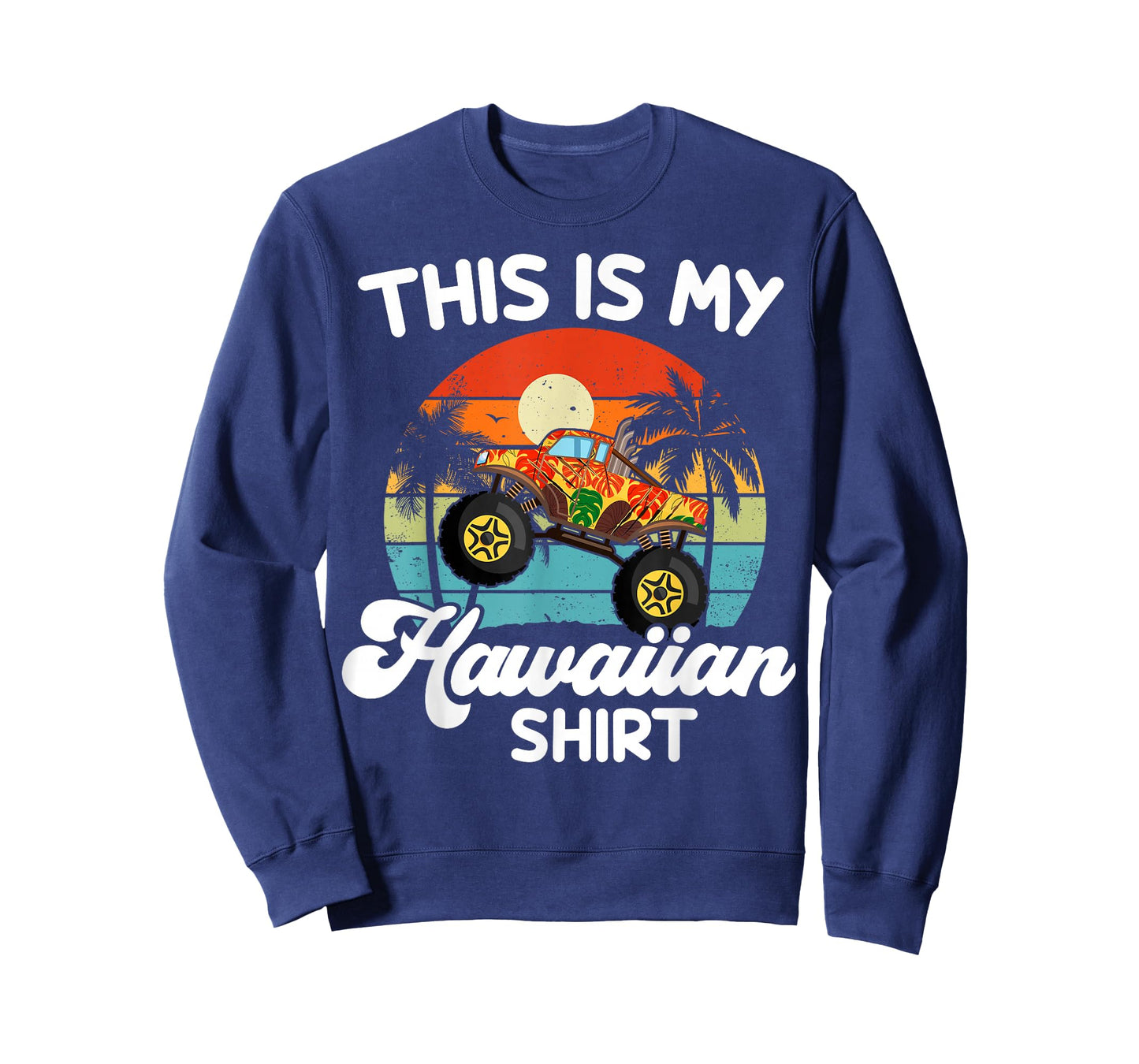 Kids This My Hawaiian-Shirt Toddler Boy Hawaii Monster Truck T-Shirt