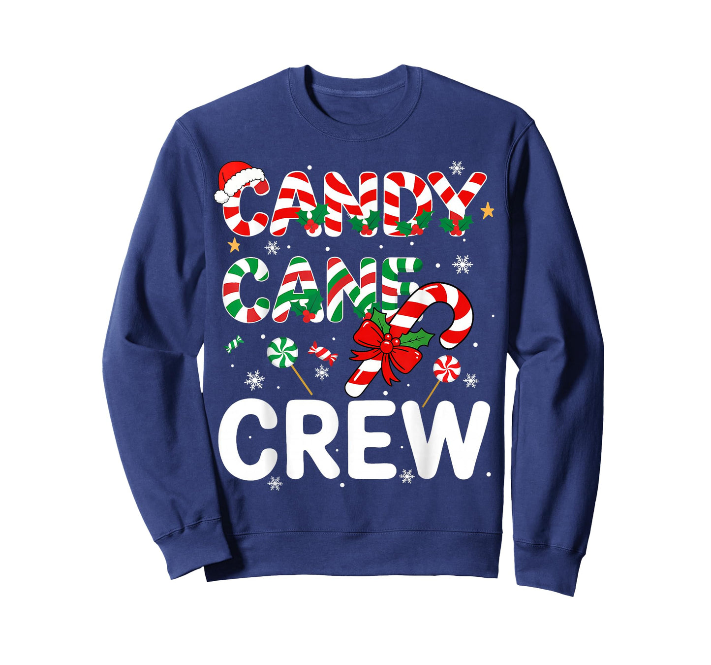 Candy Cane Crew Matching Family Group Candy Lover Pajamas T-Shirt