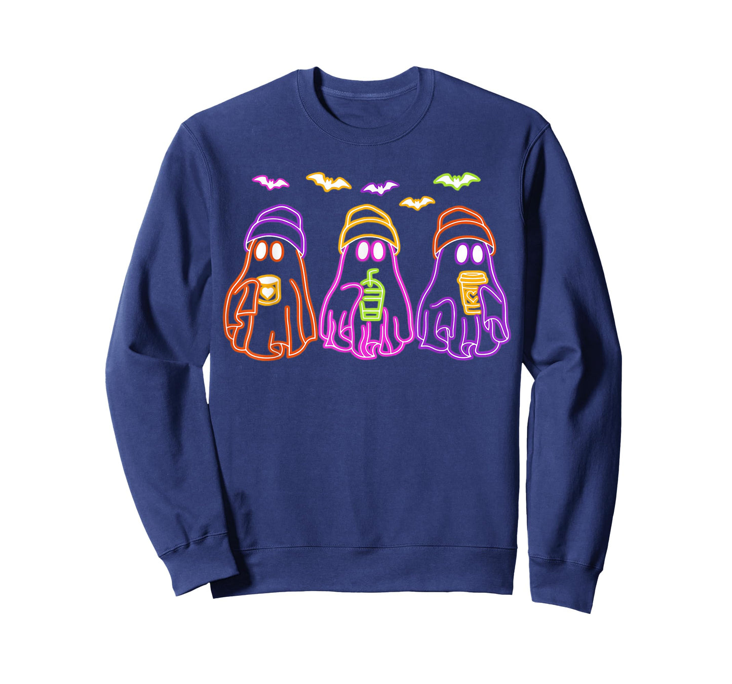 Ghost Drinking Coffee Funny Halloween Costume Coffee Lover T-Shirt