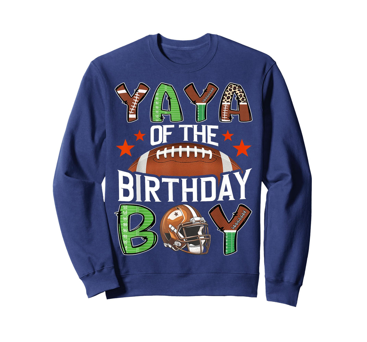 Yaya Of The Birthday Boy Game Day Football T-Shirt