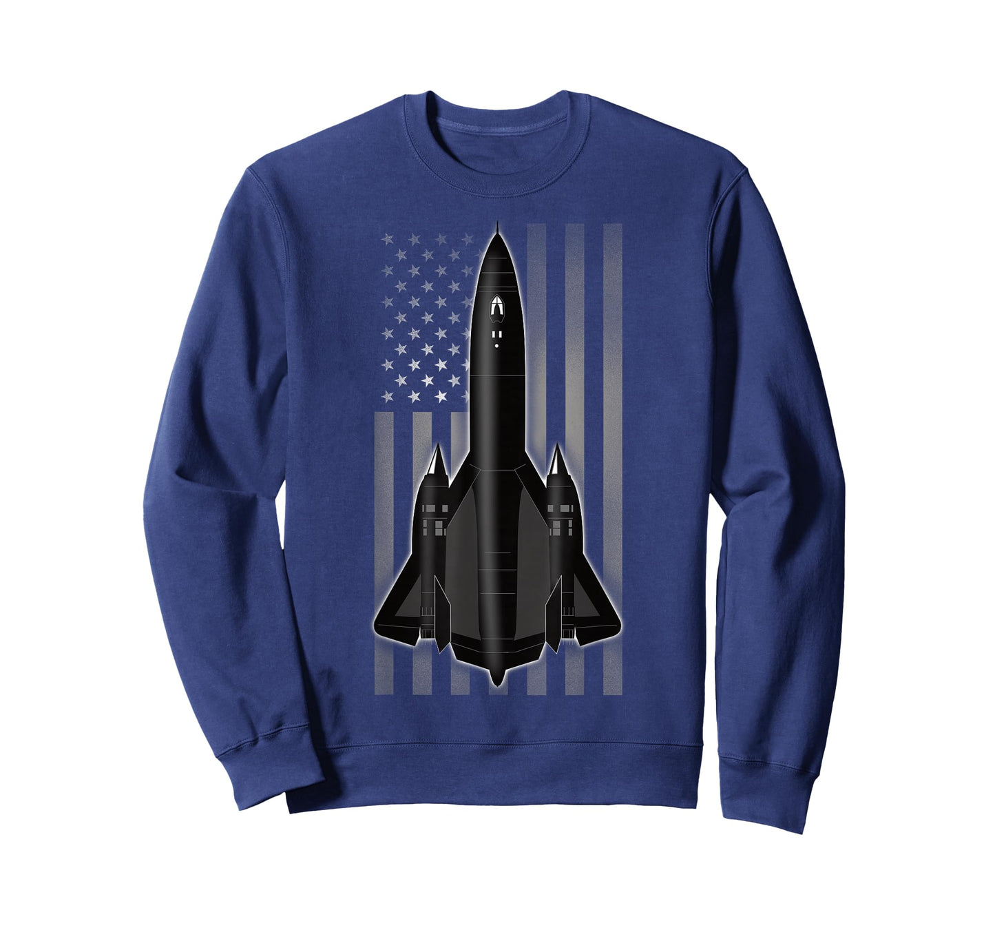 SR-71 Blackbird and American Flag T-Shirt
