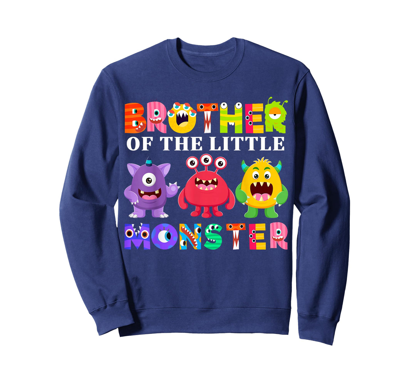 Brother Of The Little Monster Birthday Party Family Monster T-Shirt