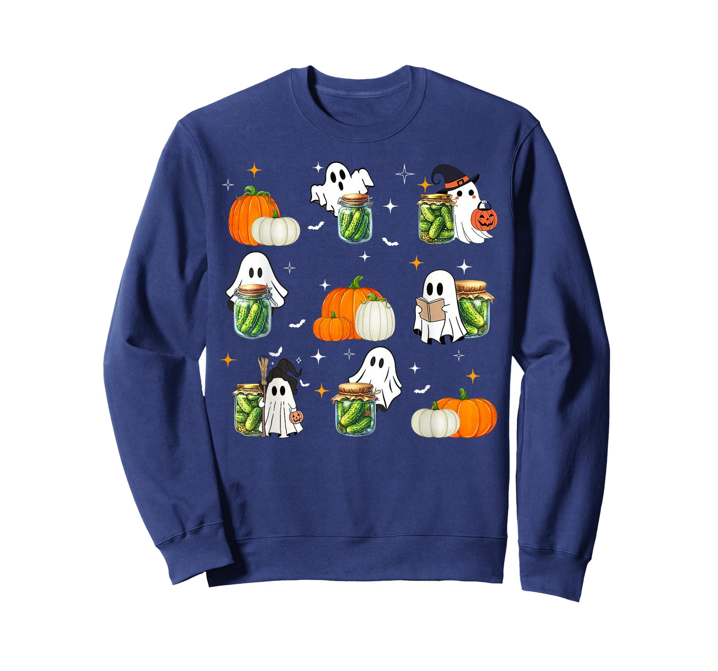 Cute Ghost Pickles Jar Canning Season Gardener Halloween T-Shirt
