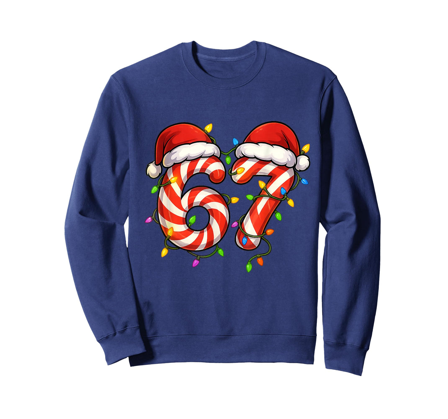 Viral 67 Candy Canes Santa Holiday Kids Humor T-Shirt