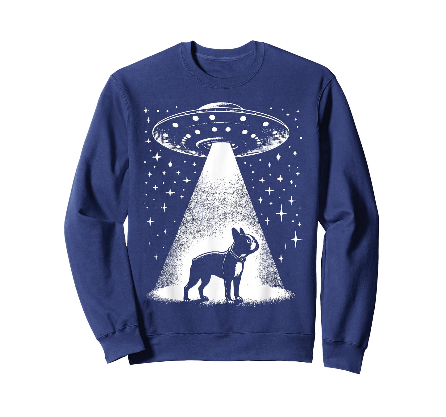 Boston Terrier Mom Dad Dog - Funny Alien UFO T-Shirt for Men Women