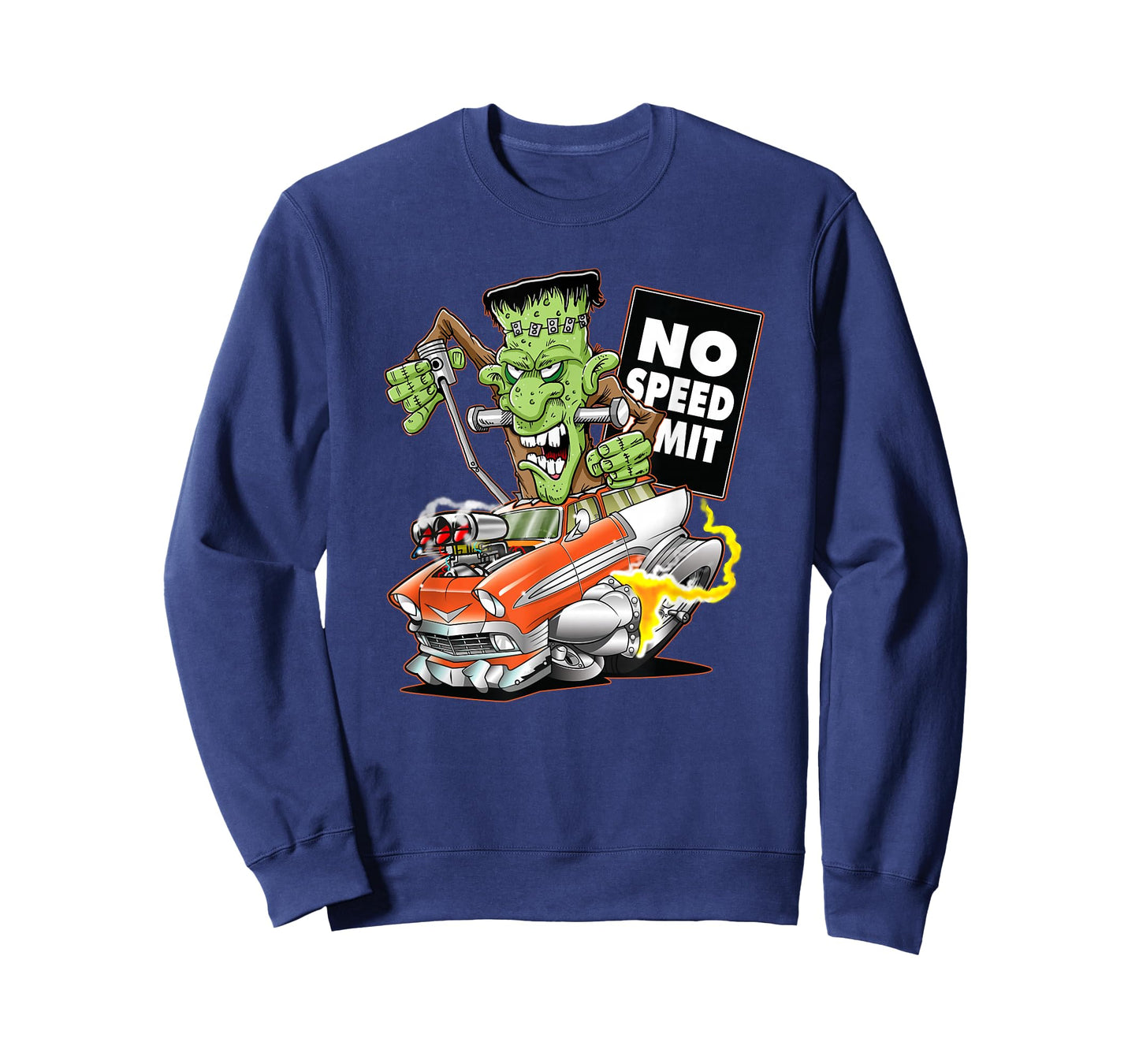 1956 Funny Cartoon Hot Rod Monster Vintage Car T-Shirt