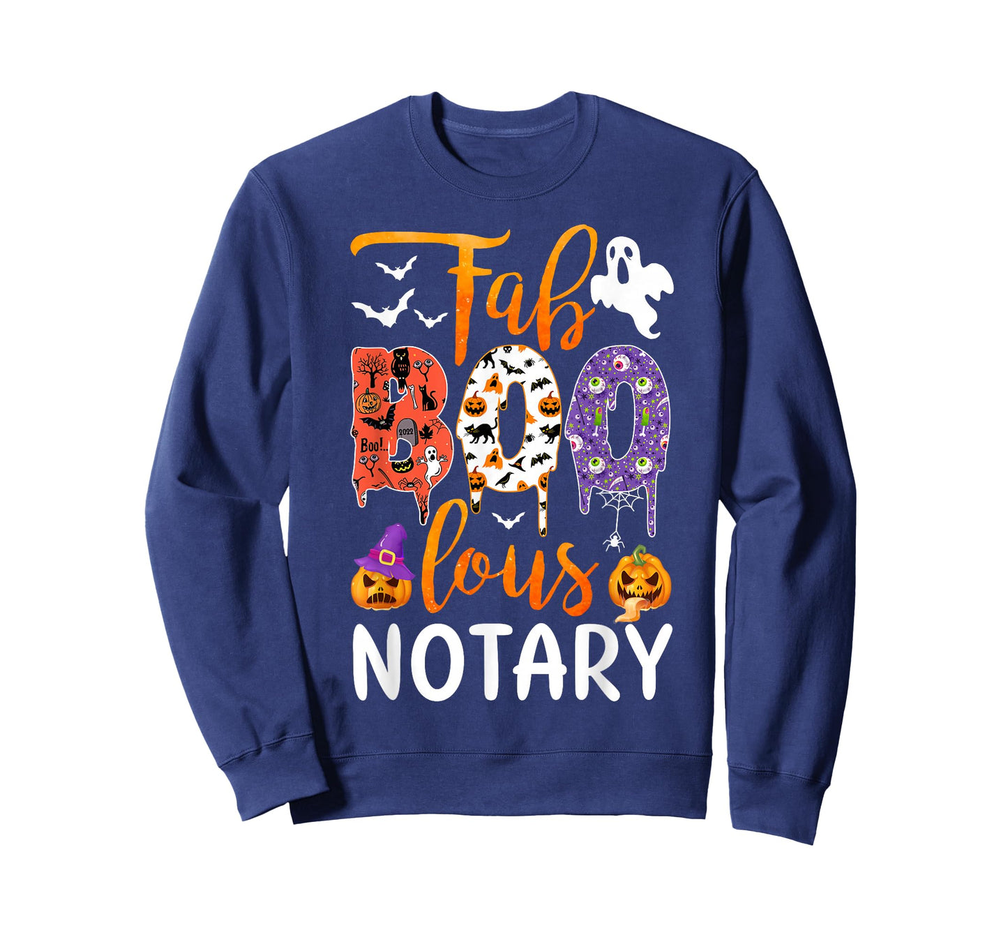 Fab Boo Lous Notary Boo Ghost Pumpkin Halloween T-Shirt