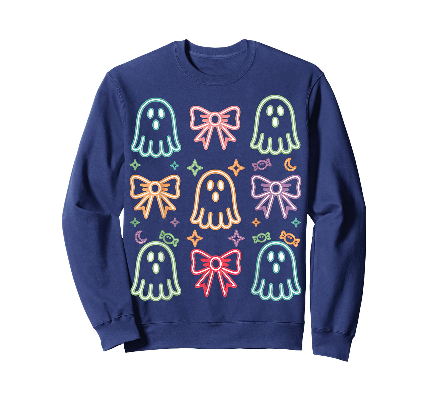 Funny Cute Ghost Spooky Season Glow in Halloween Night T-Shirt