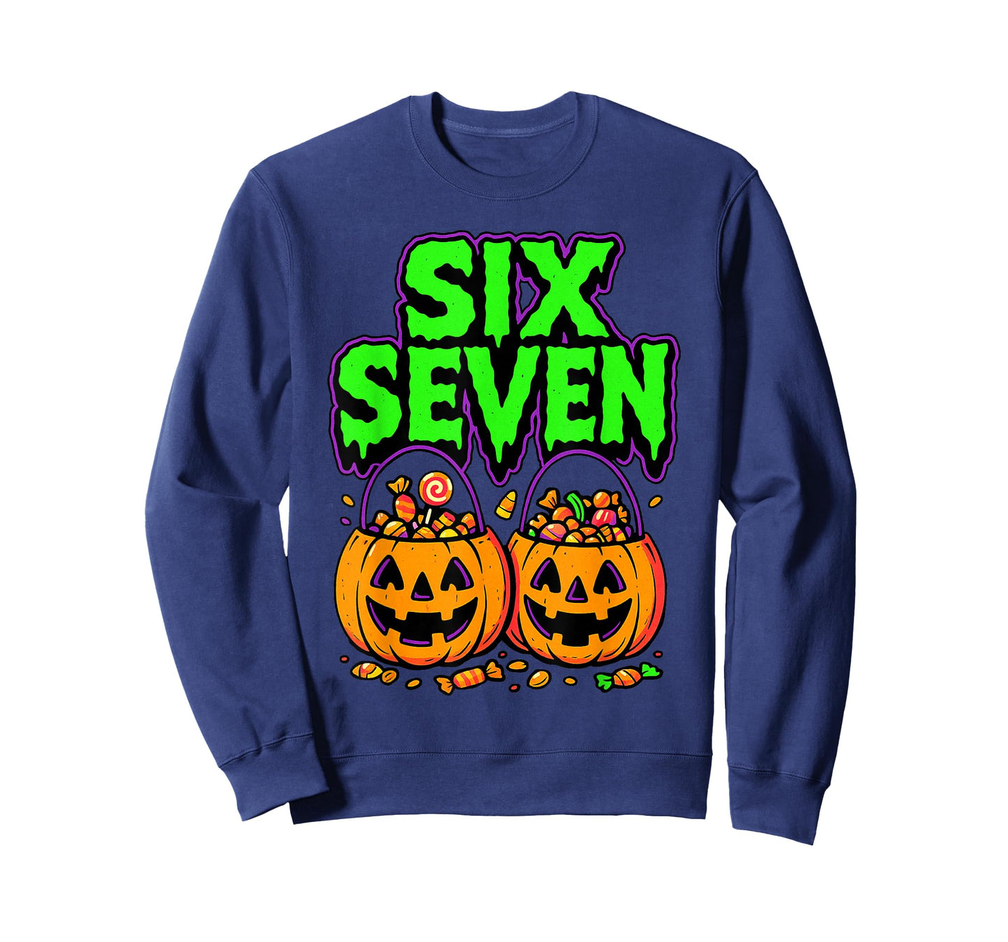 Six Seven Halloween 6-7 Funny Teen Slang Fall Rizz Kids Fun T-Shirt