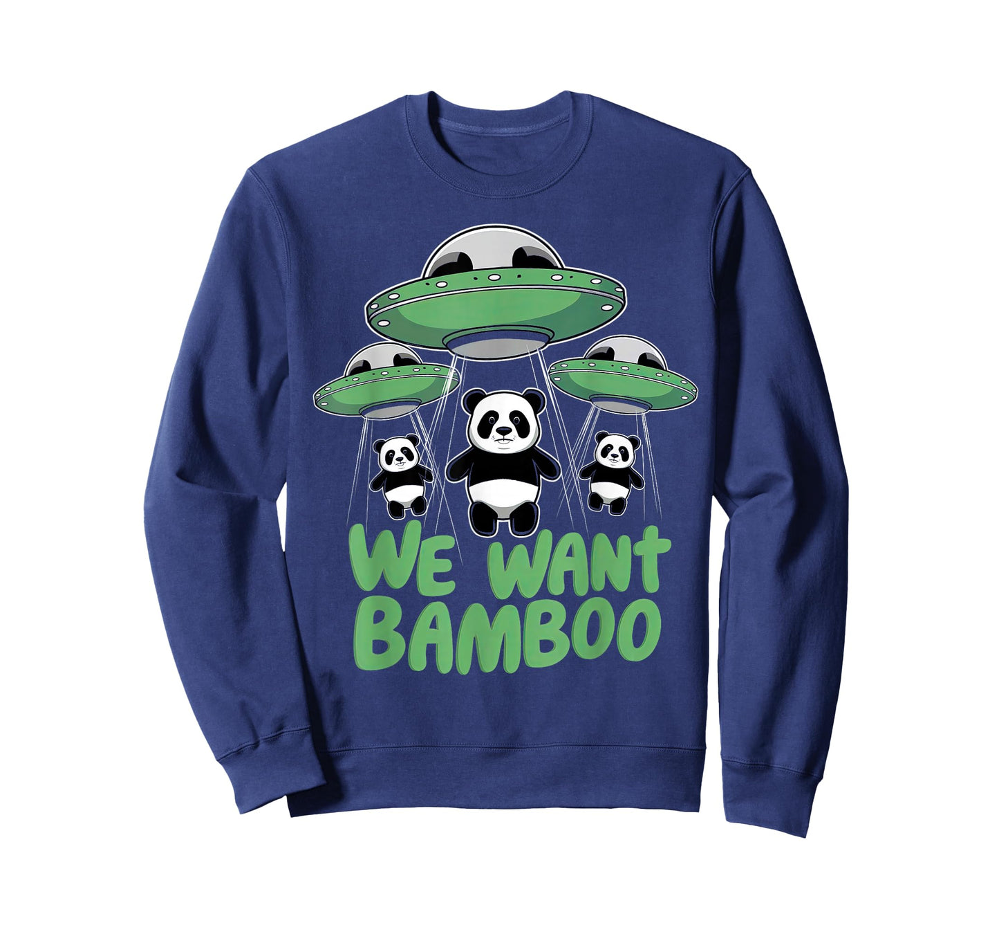 We Want Bamboo UFO Panda Alien Space Pandas T-Shirt