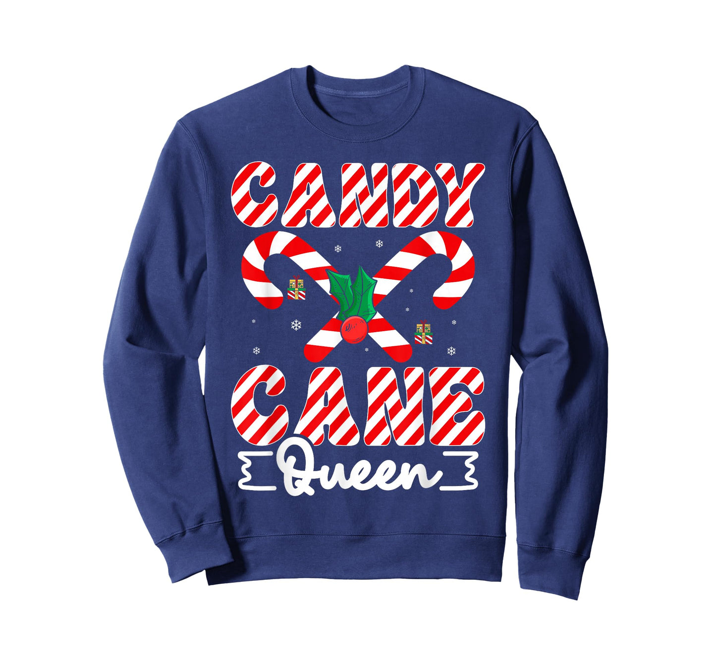 Funny Christmas Candy Cane Queen Matching Family Christmas T-Shirt