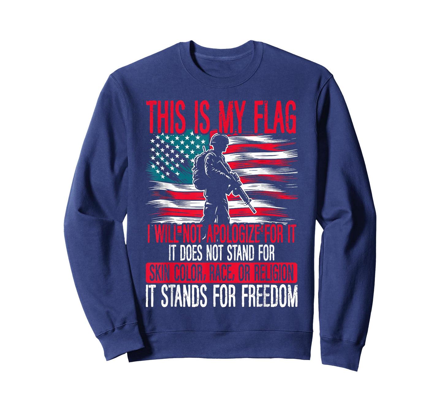 This Is My Flag Veteran USA America It Stands For Freedom T-Shirt