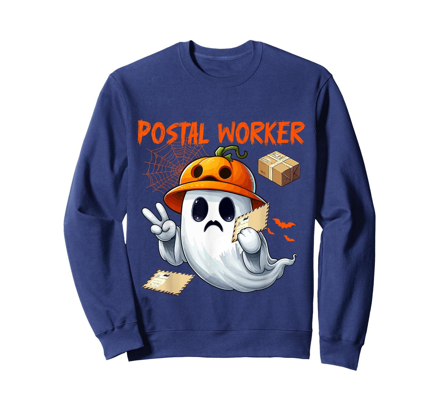 Postal Worker Job Halloween Ghost Boo Pumpkin Matching Team T-Shirt