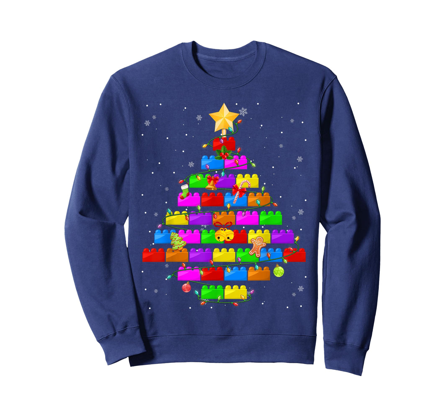 Merry Christmas PJS Blocks Building Christmas Tree Boys Kids T-Shirt