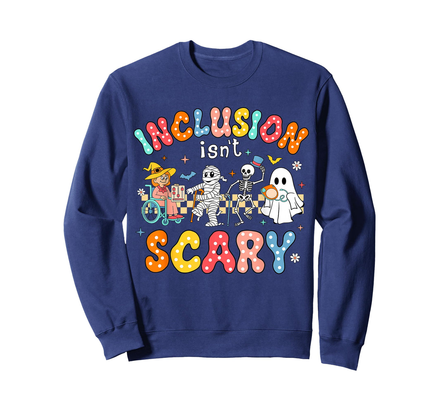 Inclusion Isn't Scary Ghost Mummy Halloween SLP Sped Teacher T-Shirt
