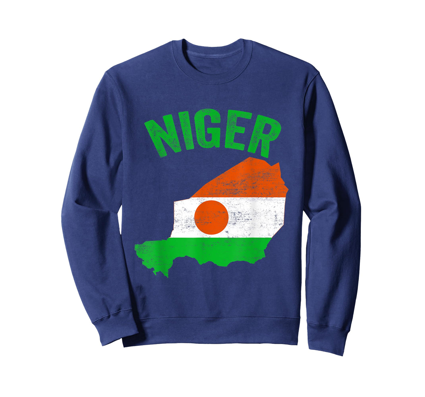 Distressed Retro Niger Flag Niger Map Patriotic Women Kids Men T-Shirt