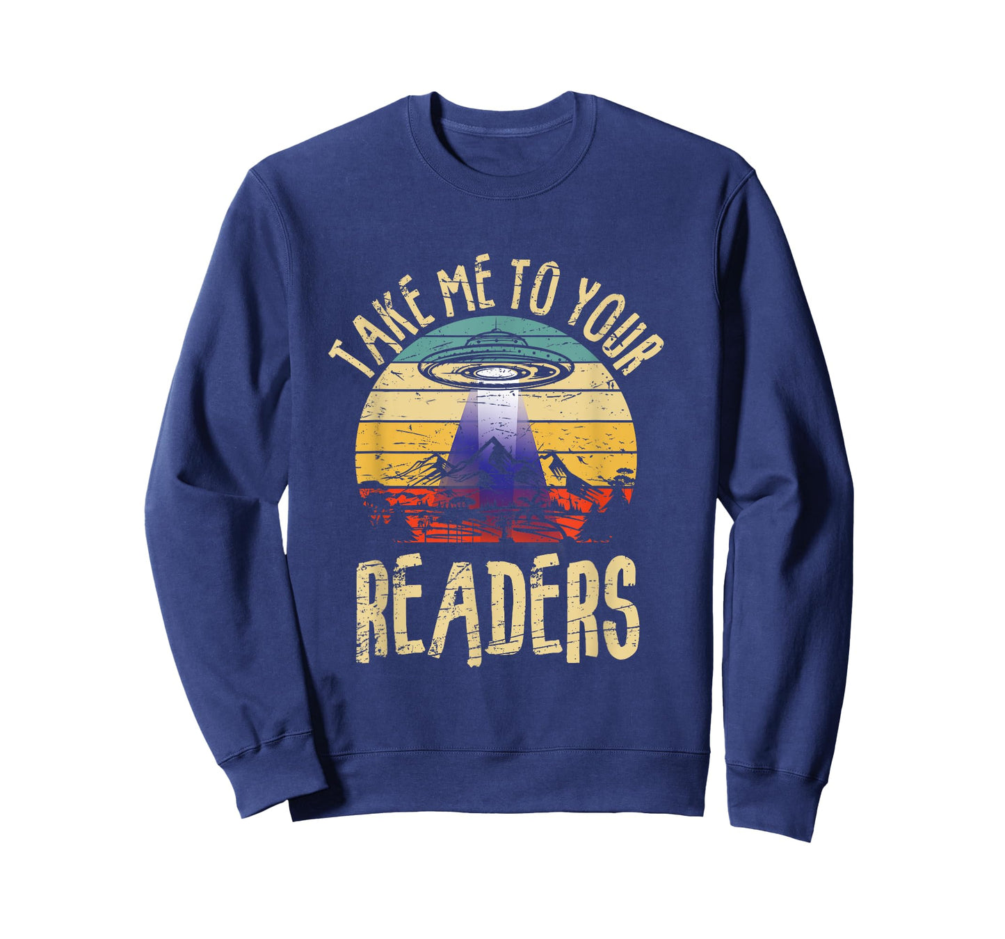Vintage Take Me To Your Readers English Teacher Alien Space Men Women T-Shirt