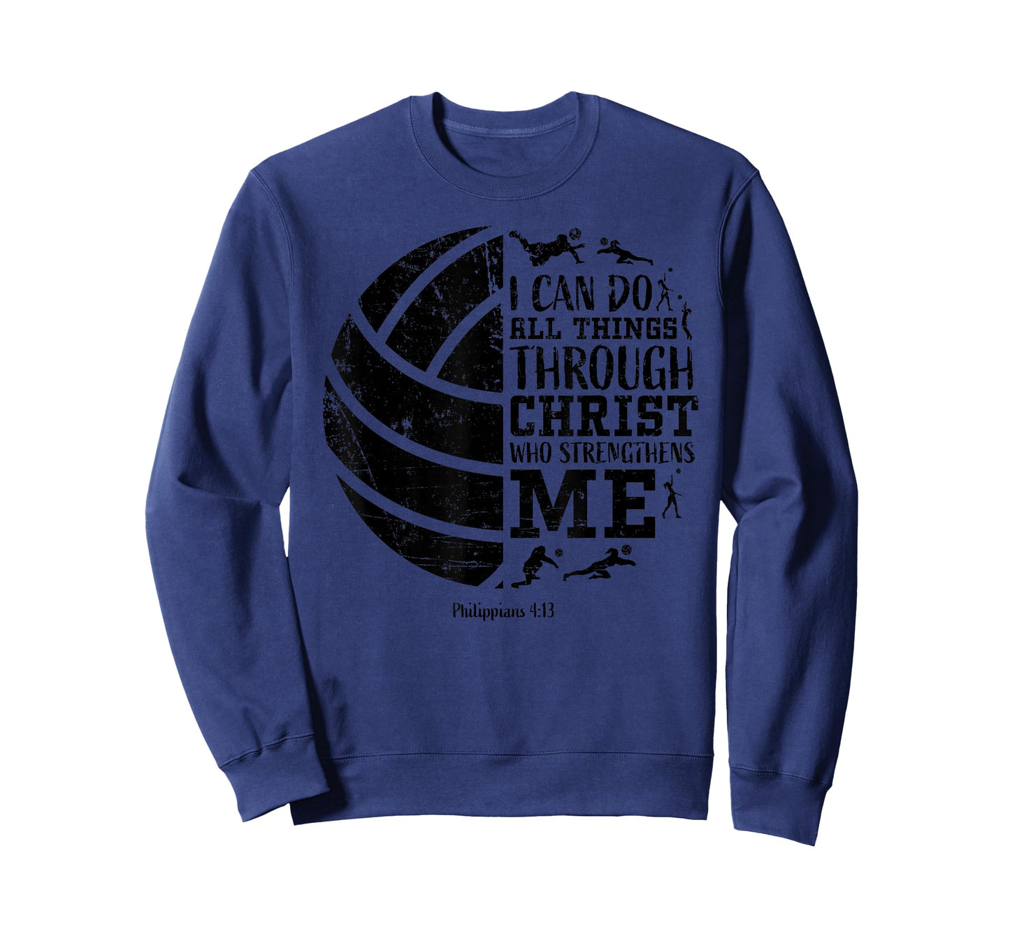 Christian Volleyball Philippians 4:13 Religious Faith Verse T-Shirt
