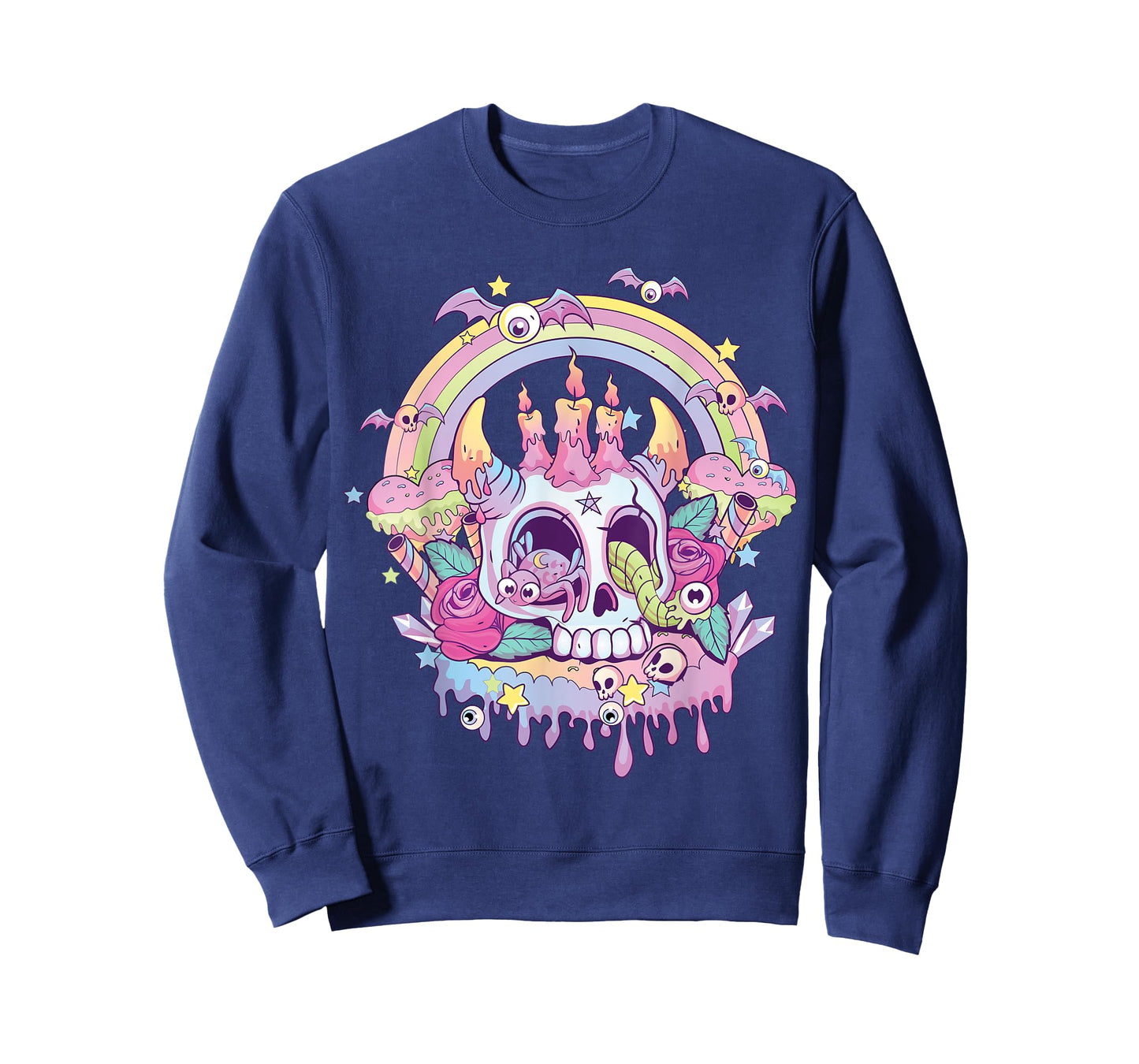 Pastel Goth Cute Creepy Satanic Skull Kawaii Occult Menhera T-Shirt